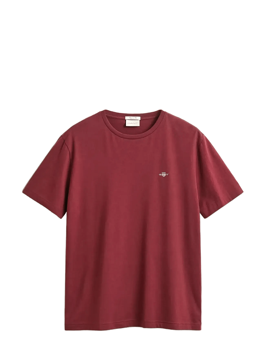 Gant - Shield T-Shirt - lühikeste varrukatega t-särgid - deep grape wine - 1