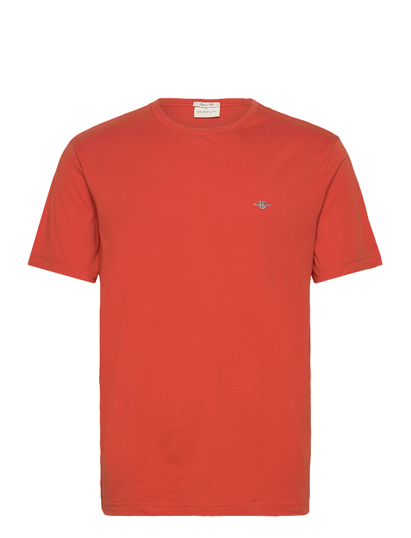 GANT - REG SHIELD SS T-SHIRT - kortärmade t-shirts - deep orange - 1