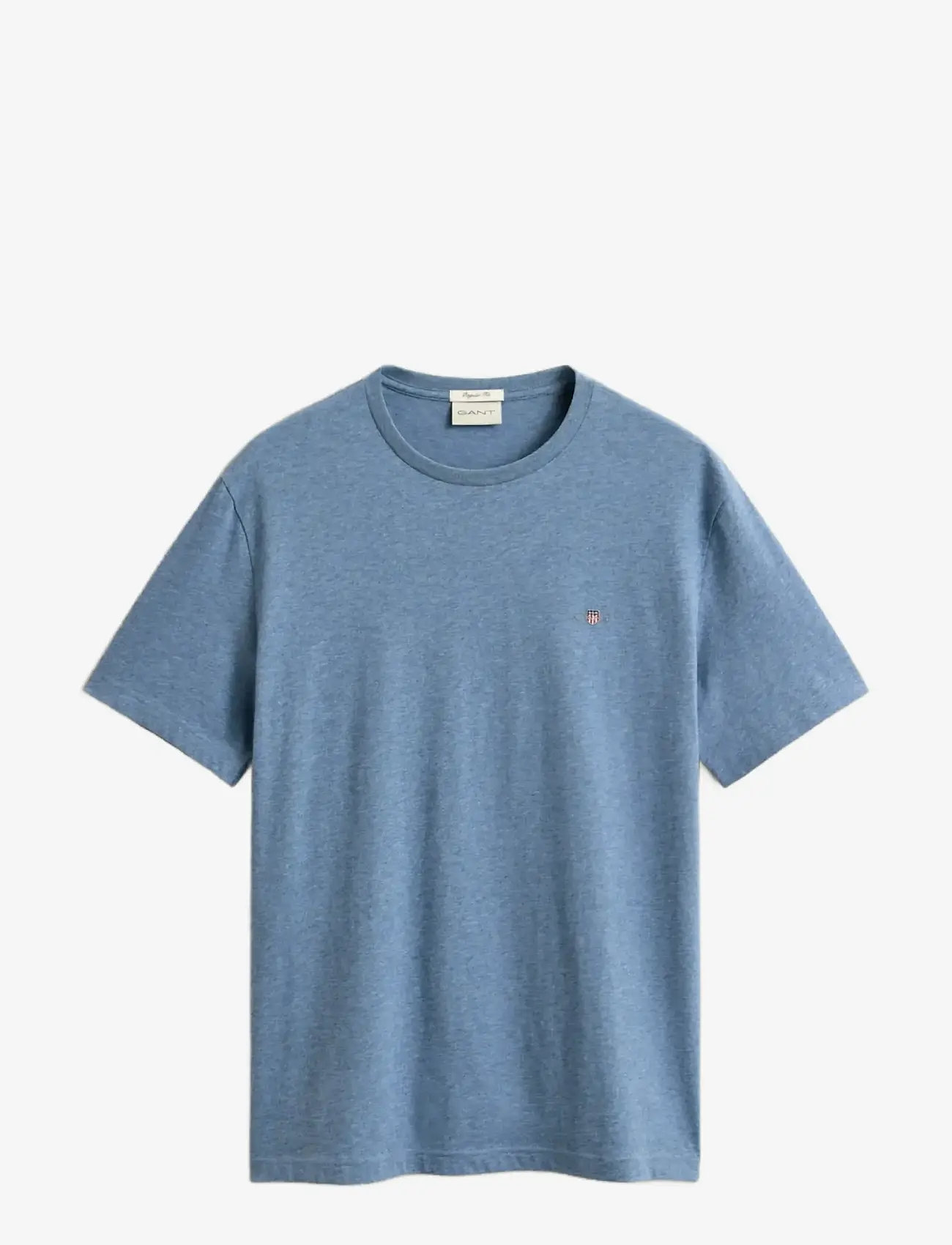 Gant - REG SHIELD SS T-SHIRT - lühikeste varrukatega t-särgid - denim blue melange - 1