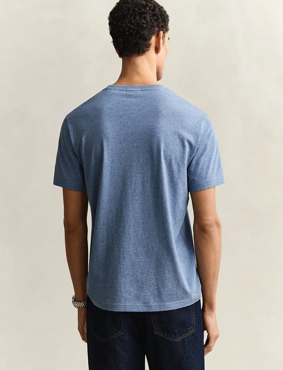 Gant - Shield T-Shirt - lühikeste varrukatega t-särgid - denim blue melange - 2