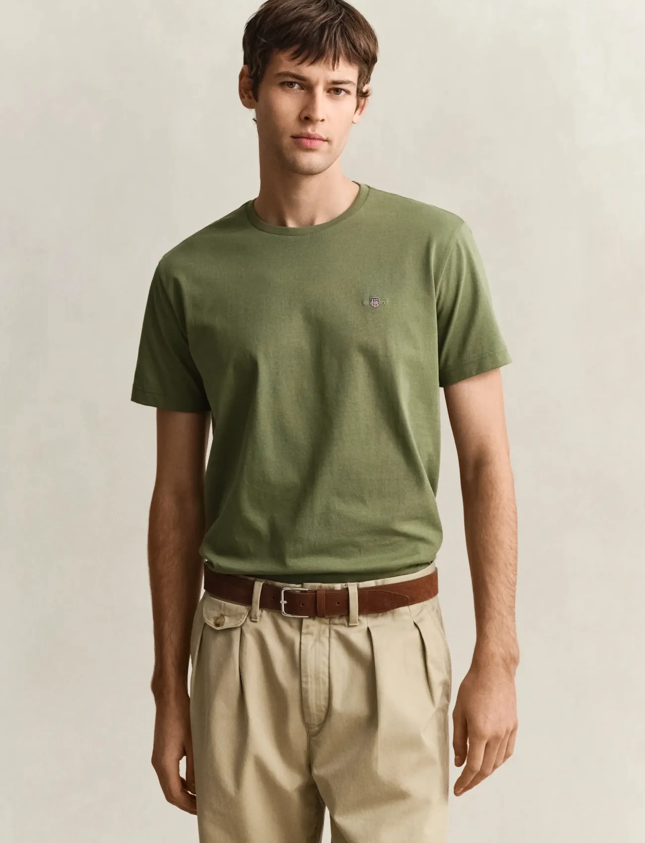 Gant Shield T-Shirt, S, T-shirts, Grün - Short-sleeved, Männerswear