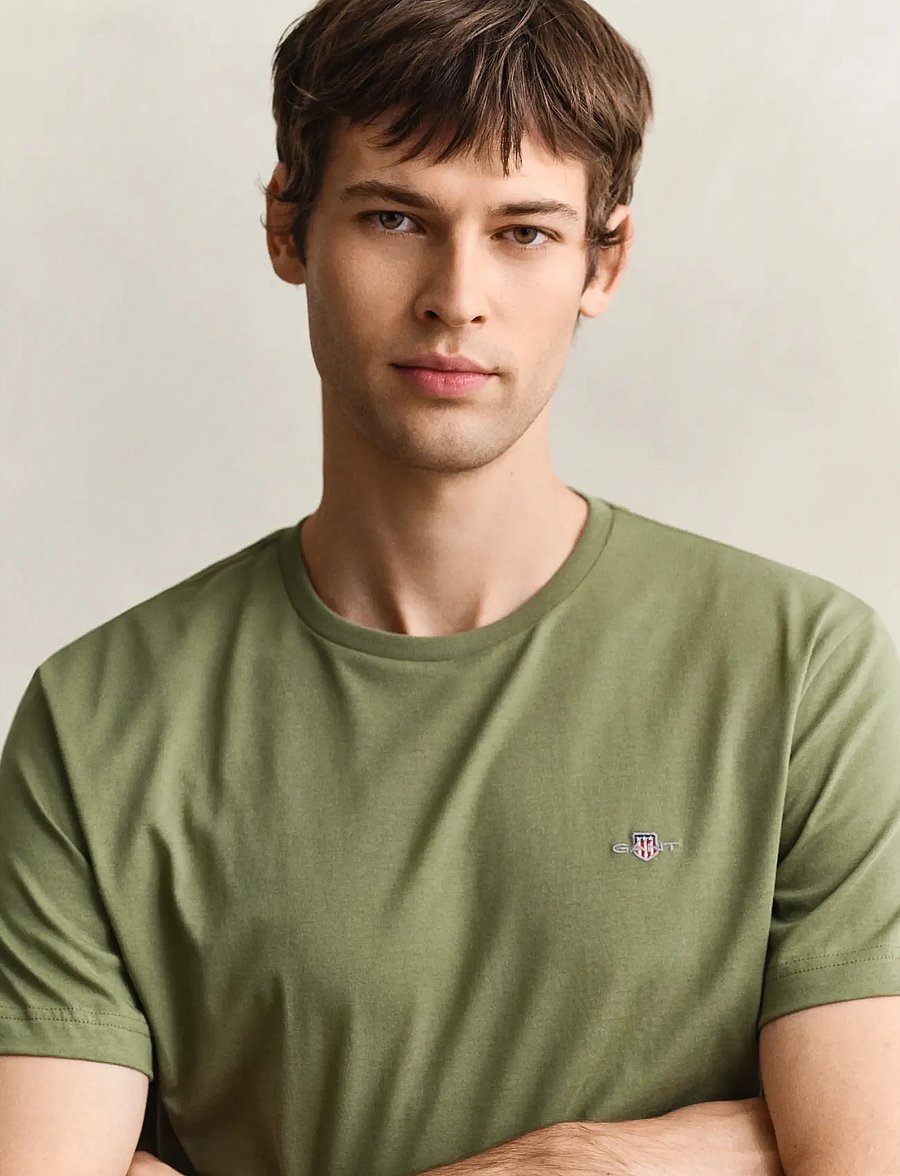 Gant - Shield T-Shirt - kortärmade t-shirts - dry herb green - 3