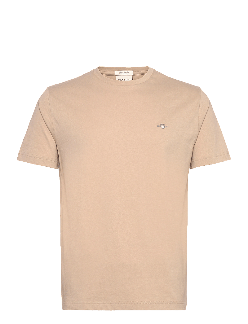 GANT - REG SHIELD SS T-SHIRT - t-shirts - dry sand - 0
