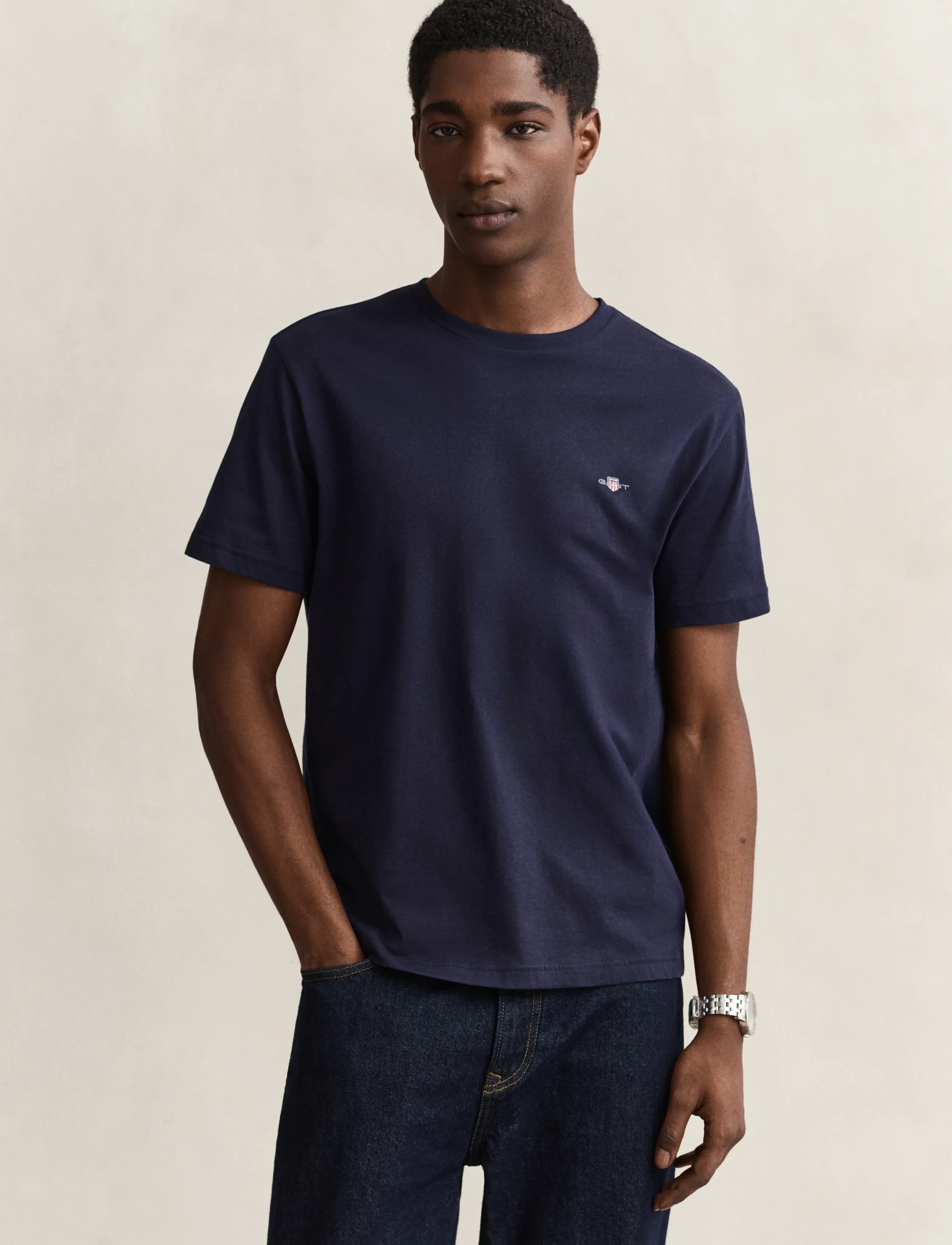 Gant - Shield T-Shirt - kurzärmelige t-shirts - evening blue - 2