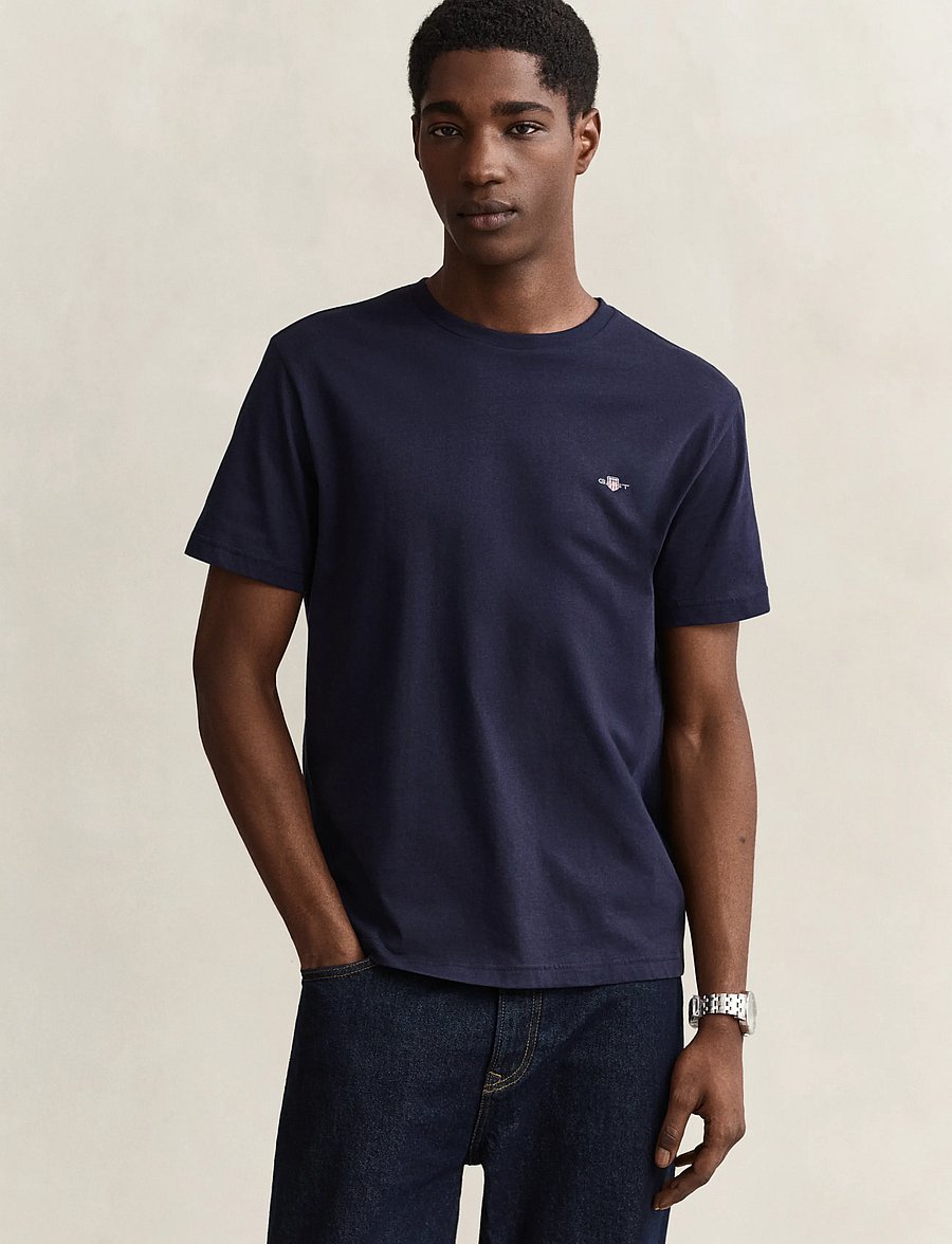 Gant - Shield T-Shirt - short-sleeved t-shirts - evening blue - 2