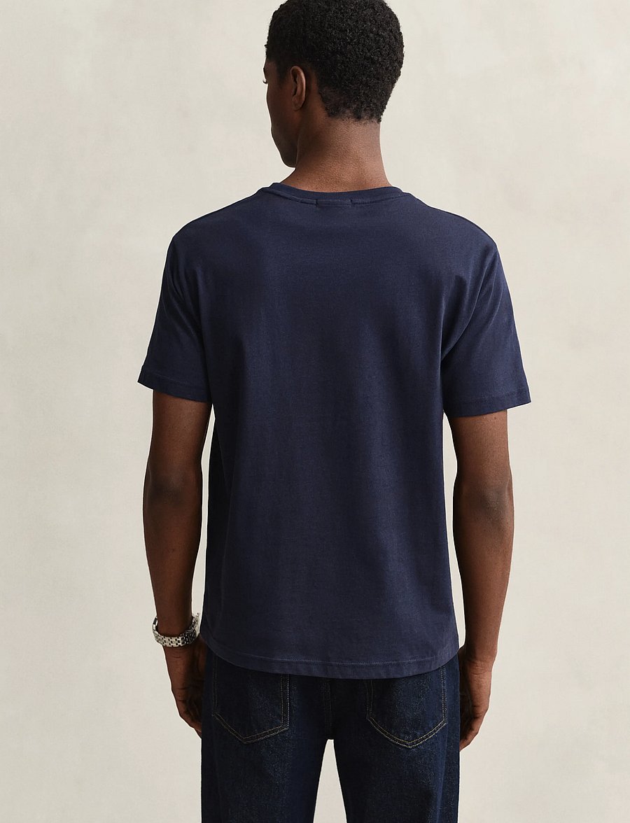 Gant - Shield T-Shirt - short-sleeved t-shirts - evening blue - 3