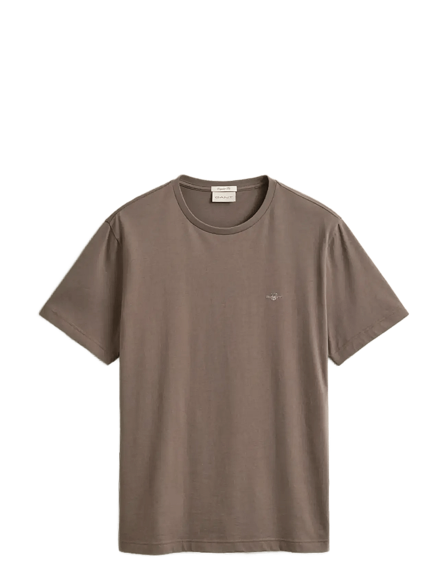 Gant - Shield T-Shirt - kurzärmelige t-shirts - faded taupe - 1