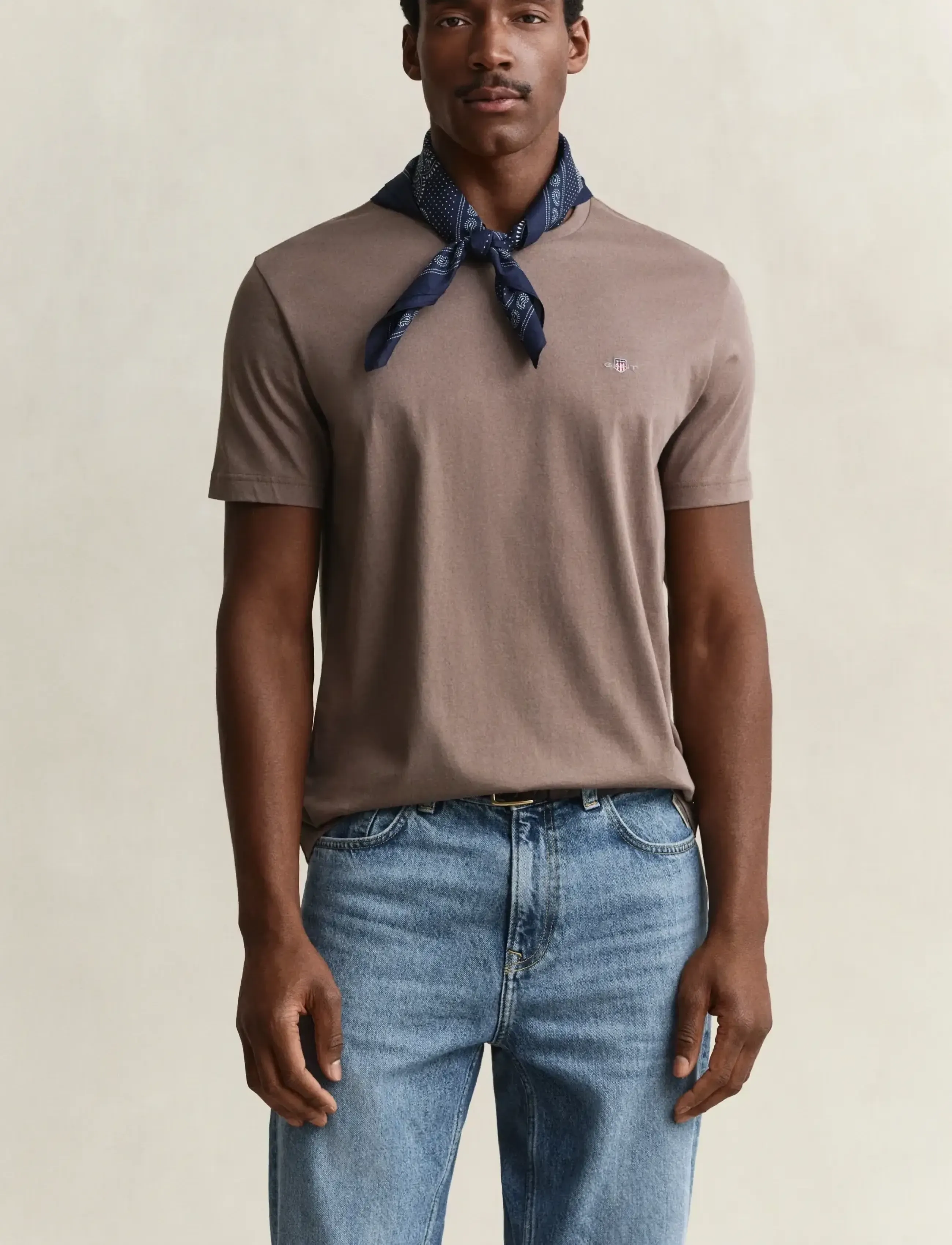 Gant Shield T-Shirt, 3XL, T-shirts, Braun - Short-sleeved, Männerswear