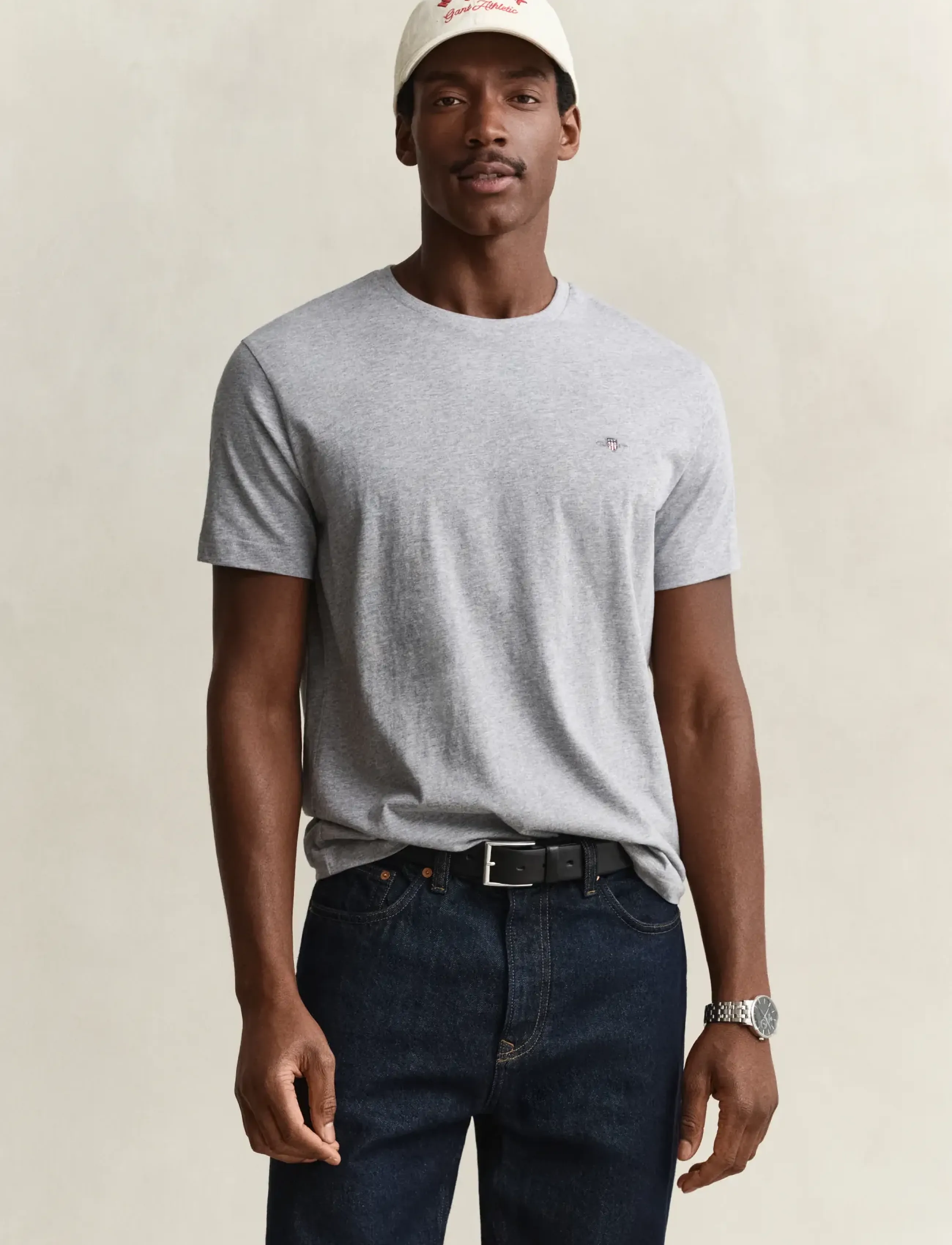 Gant Shield T-Shirt, XXL, T-shirts, Grau - Short-sleeved, Männerswear