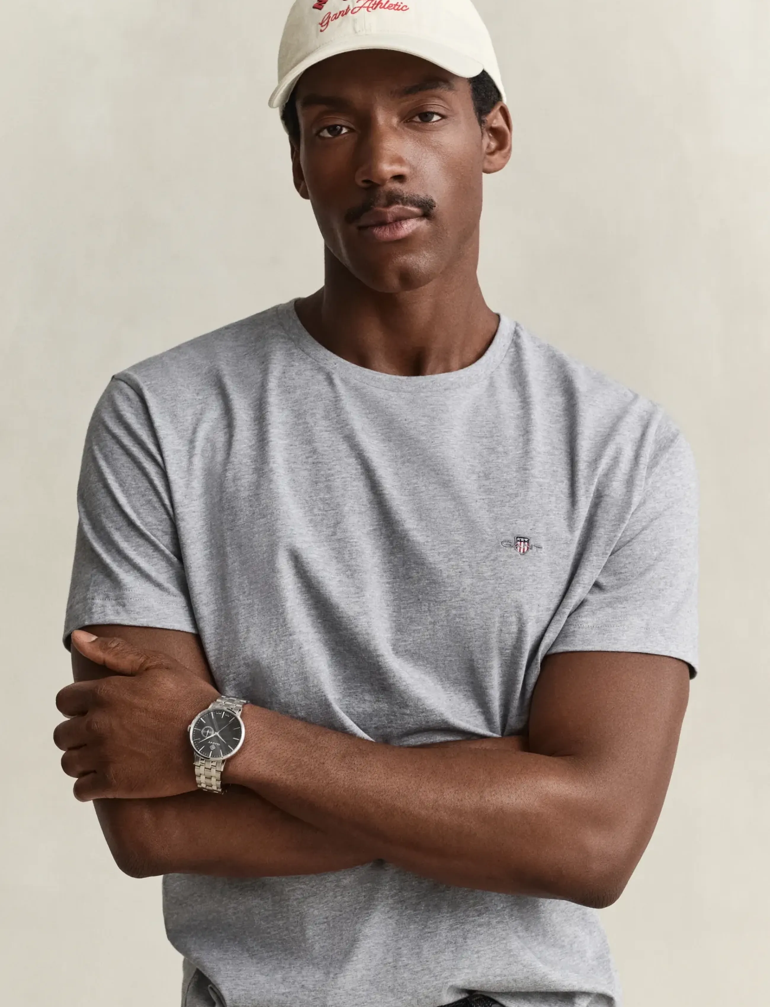 Gant - Shield T-Shirt - kurzärmelig - grey melange - 4