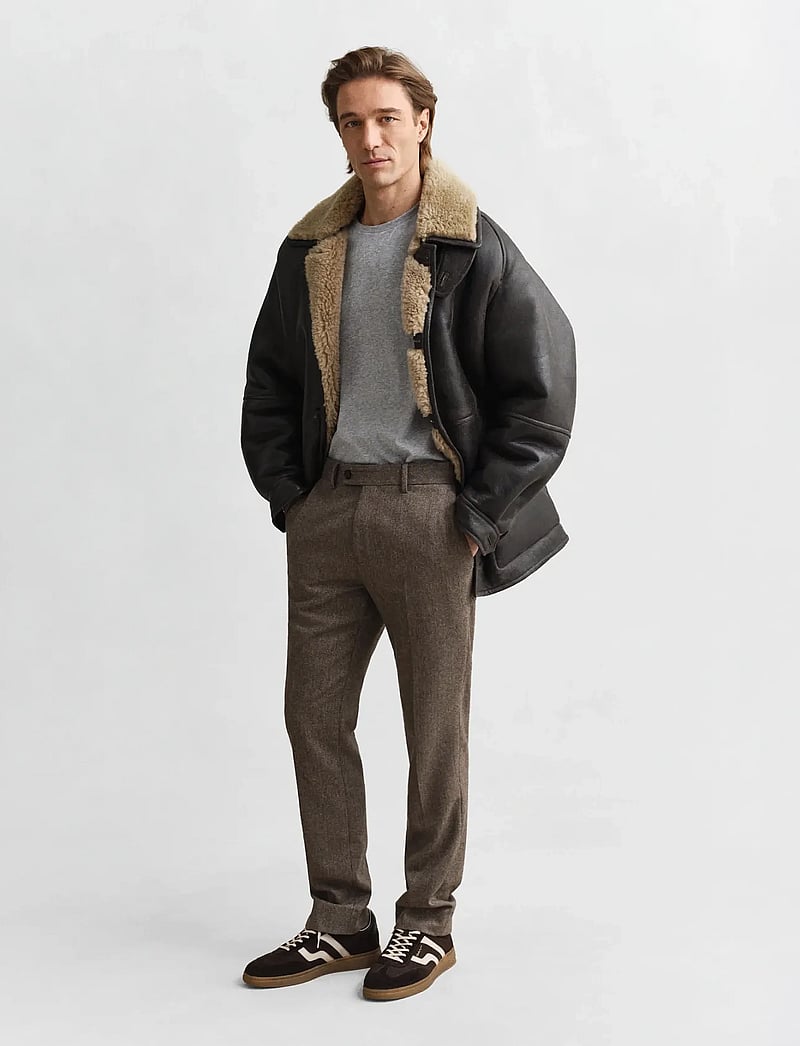 GANT - REG SHIELD SS T-SHIRT - t-shirts - grey melange - 5