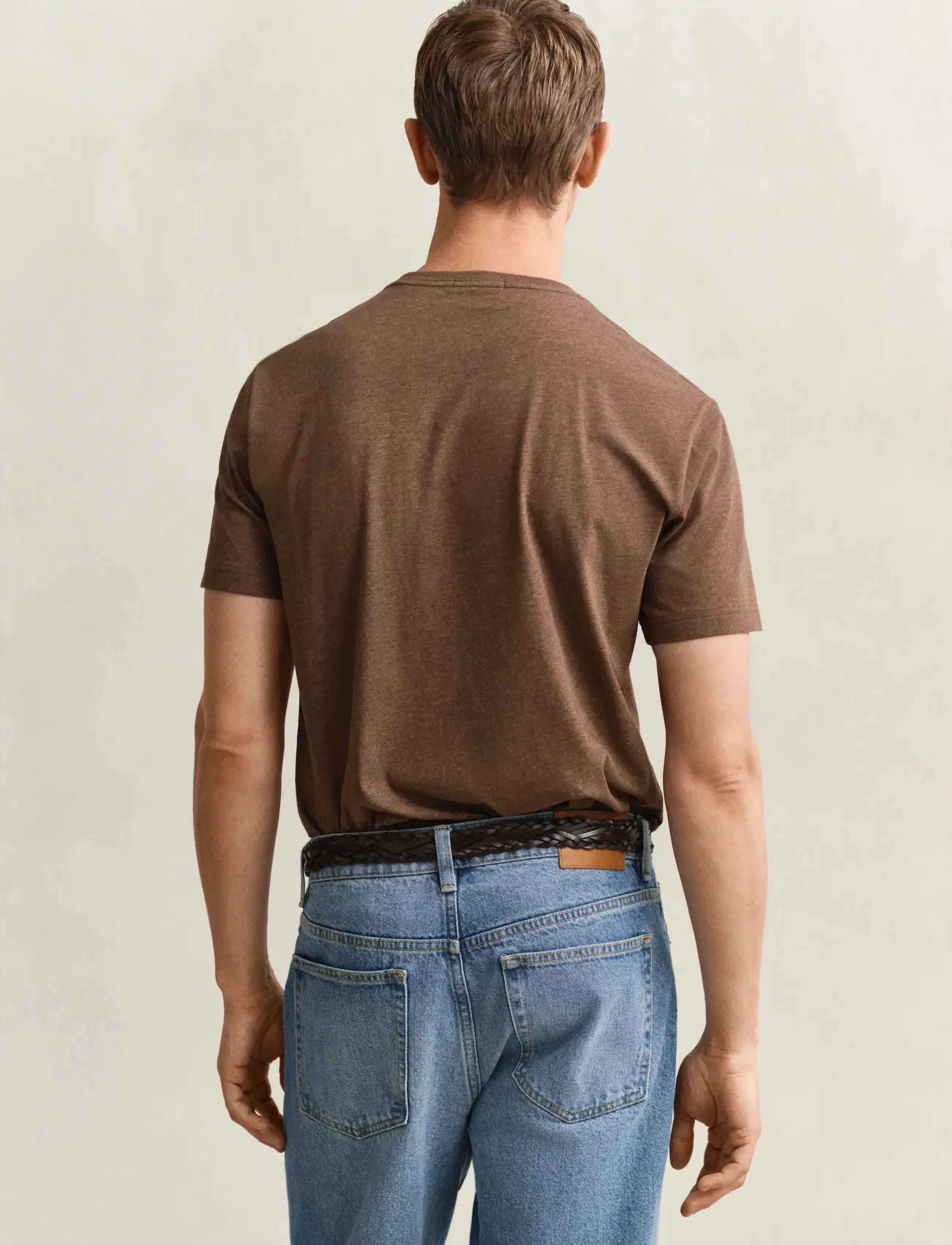 Gant - Shield T-Shirt - lühikeste varrukatega t-särgid - hazelnut melange - 2