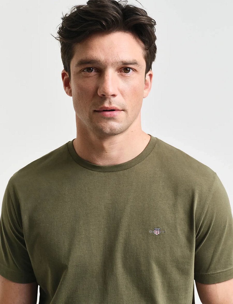 Gant - Shield T-Shirt - kortärmade t-shirts - juniper green - 4