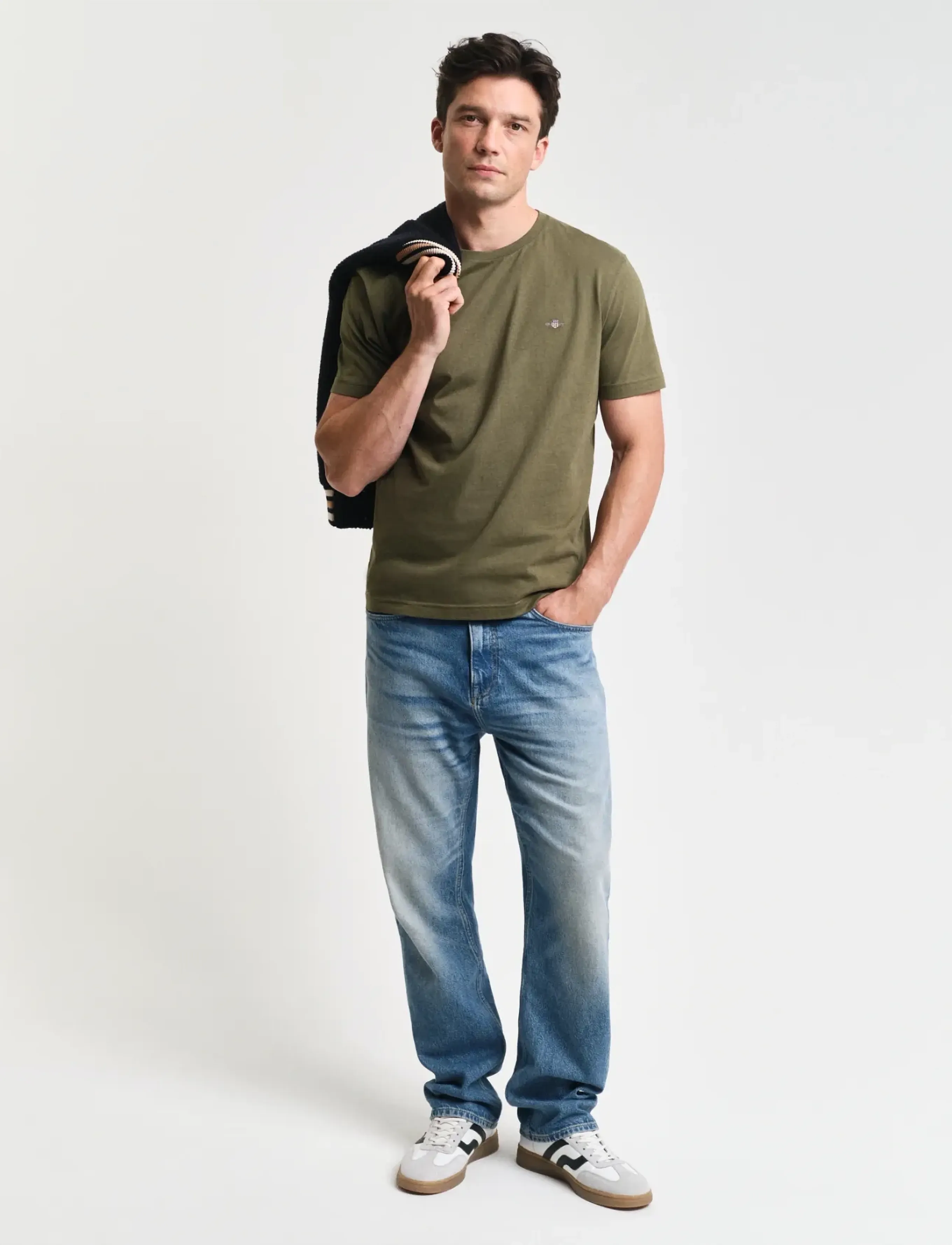 Gant - REG SHIELD SS T-SHIRT - marškinėliai trumpomis rankovėmis - juniper green - 5
