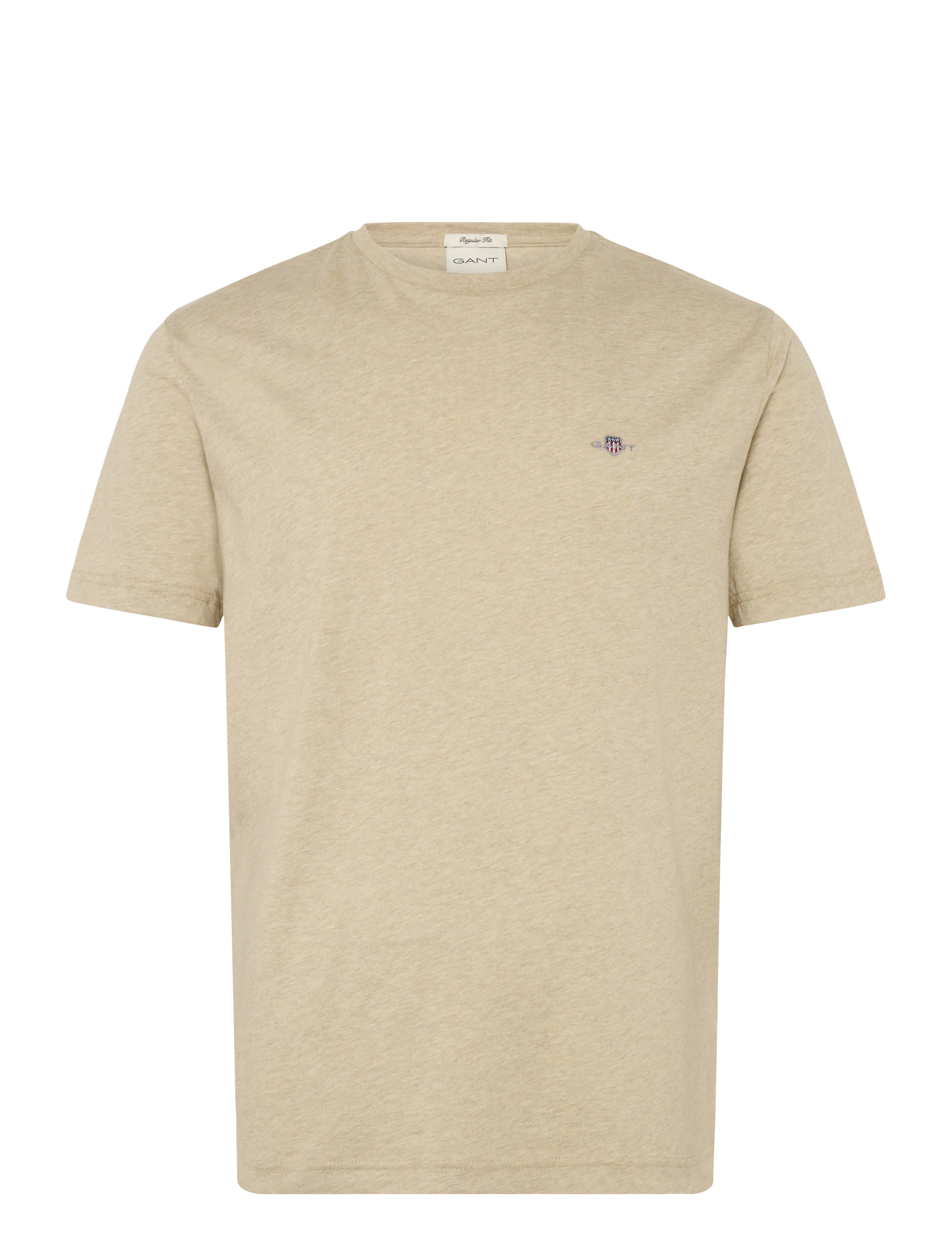 Gant - Shield T-Shirt - short-sleeved t-shirts - khaki melange - 1