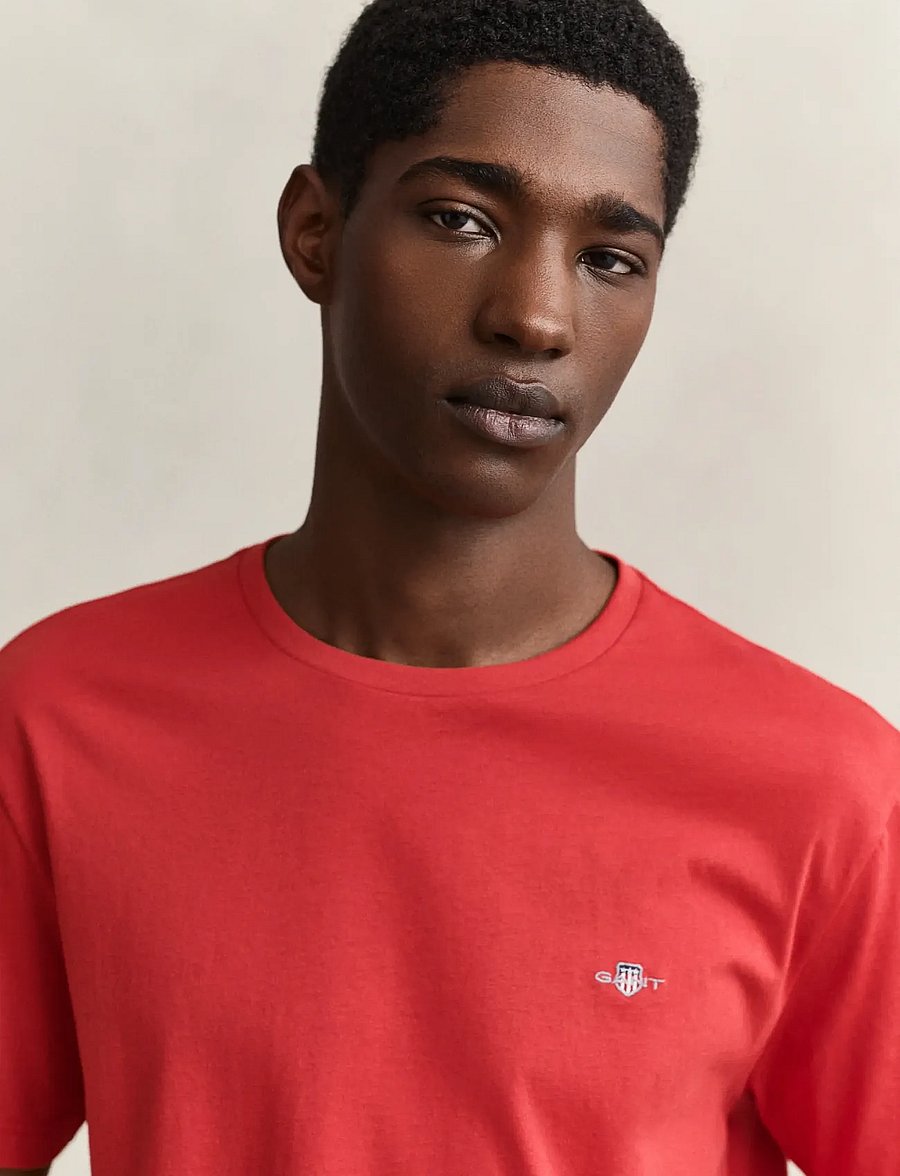 Gant - Shield T-Shirt - kurzärmelige t-shirts - maple fire - 3
