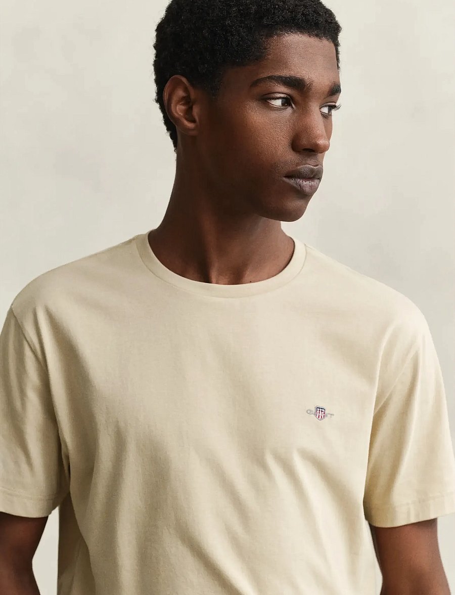 Gant - Shield T-Shirt - lühikeste varrukatega t-särgid - oat beige - 3