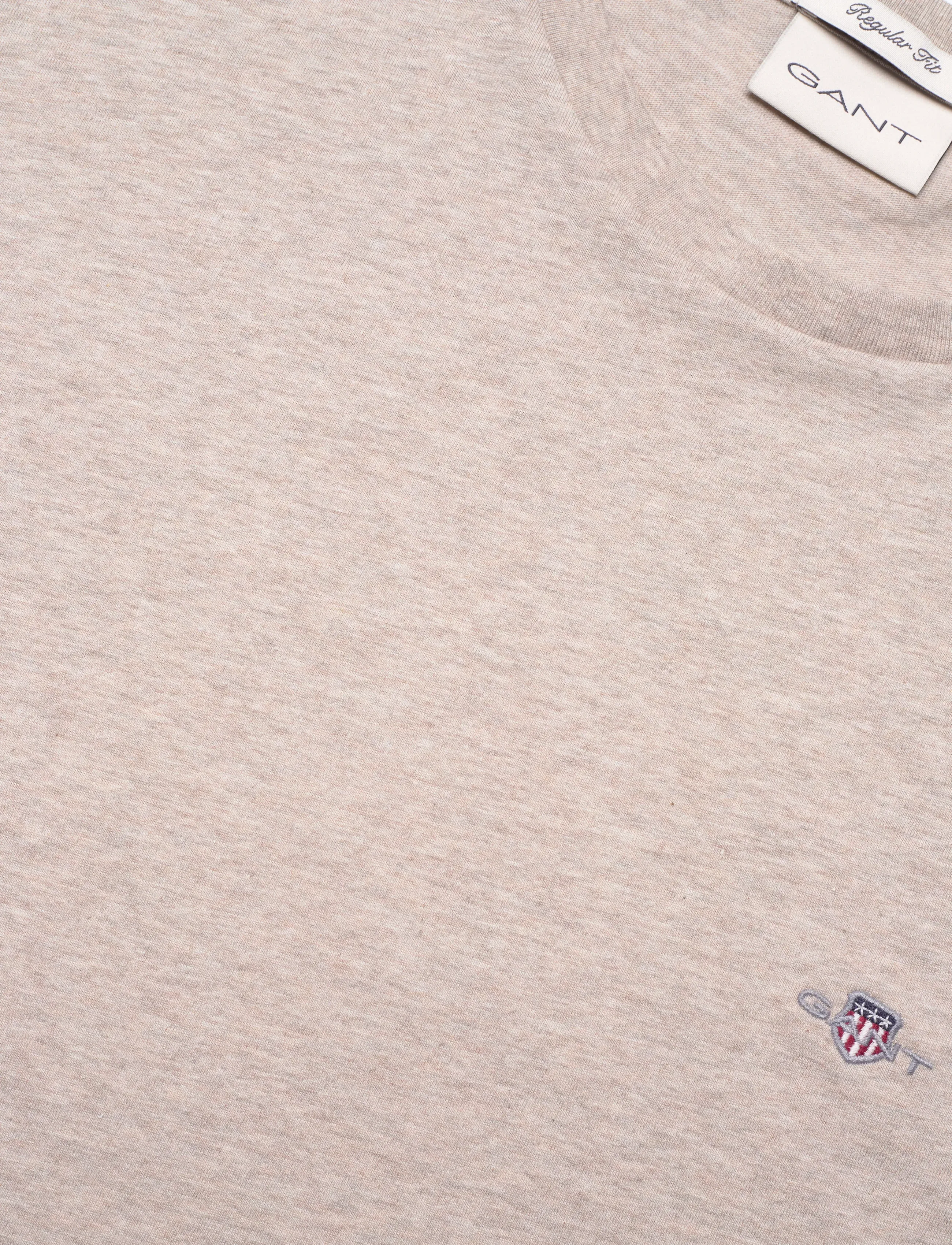 Gant - Shield T-Shirt - short-sleeved t-shirts - oat melange - 5