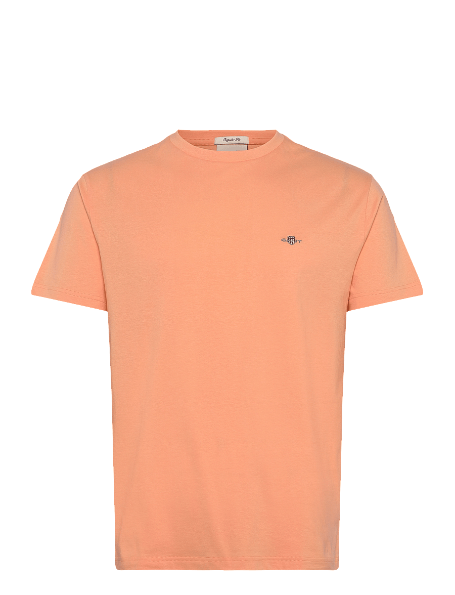 Gant - Shield T-Shirt - kurzärmelige t-shirts - peachy orange - 1