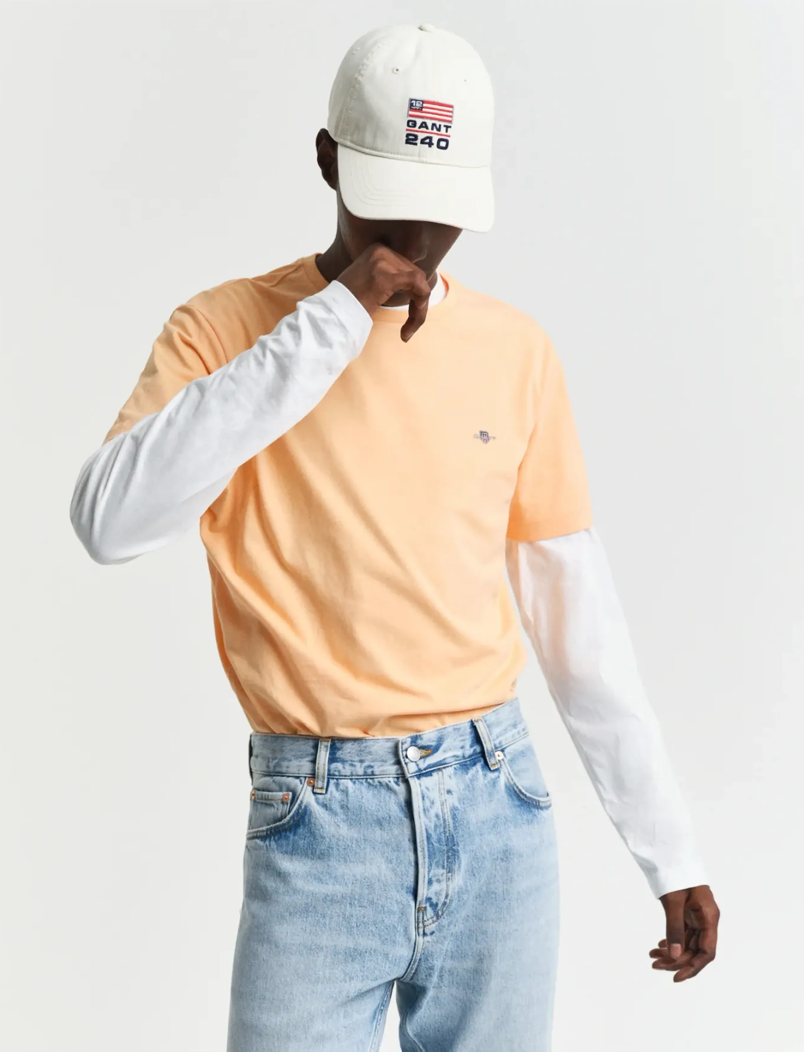 Gant Shield T-Shirt, XL, T-shirts, Orange - Short-sleeved, Männerswear