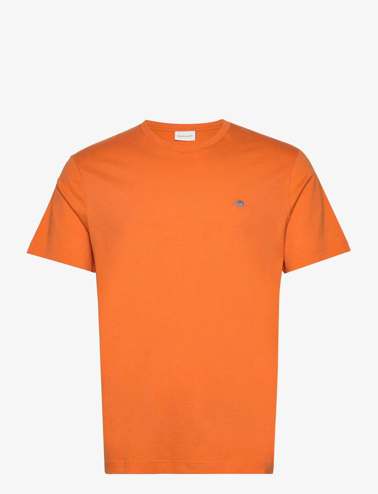 GANT - REG SHIELD SS T-SHIRT - basis-t-skjorter - pumpkin orange - 0