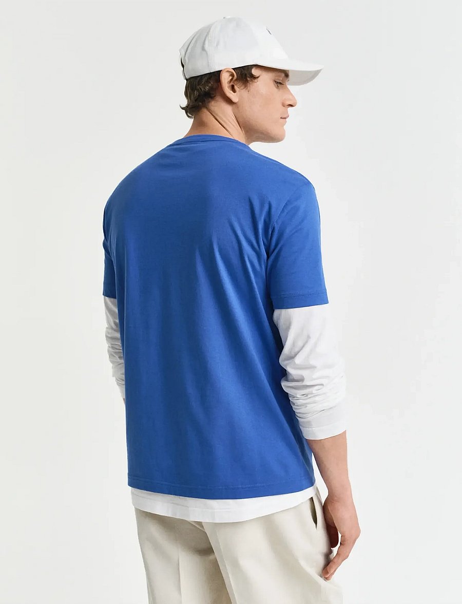 Gant - Shield T-Shirt - kurzärmelige t-shirts - rich blue - 3