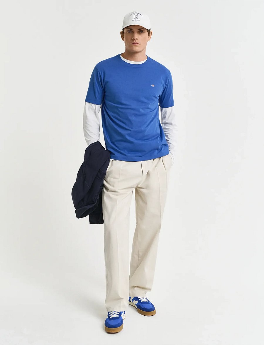 Gant - Shield T-Shirt - kurzärmelige t-shirts - rich blue - 5