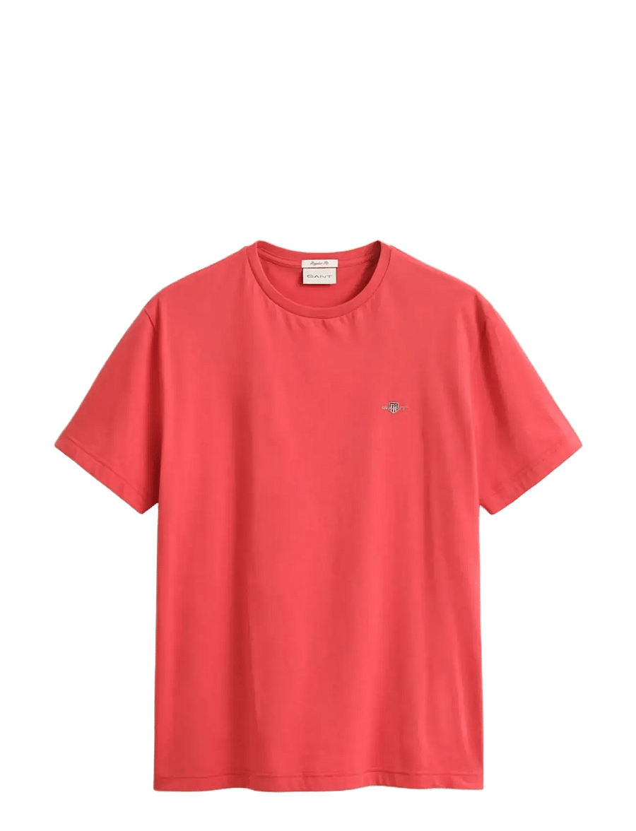 Gant - Shield T-Shirt - kortærmede t-shirts - rose red - 1