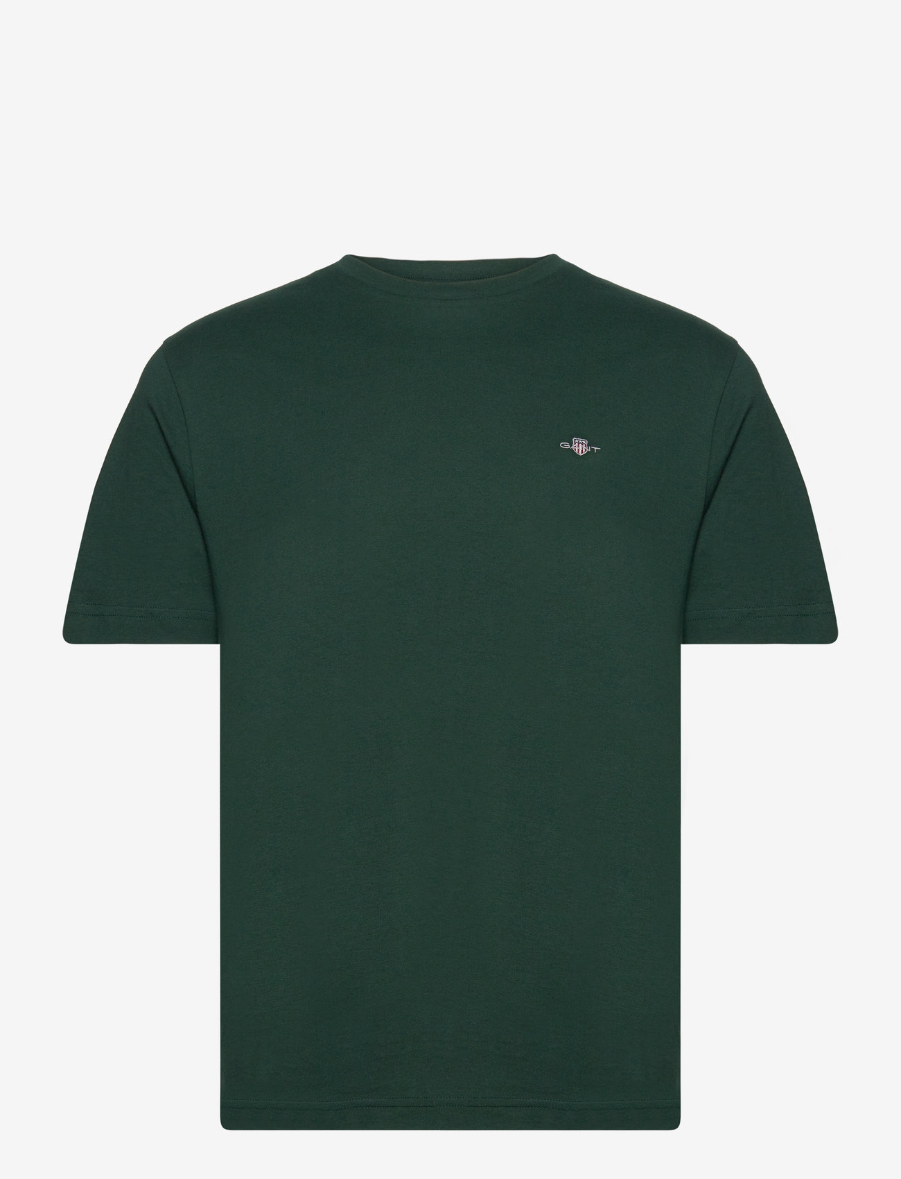 GANT - REG SHIELD SS T-SHIRT - kortærmede t-shirts - tartan green - 1