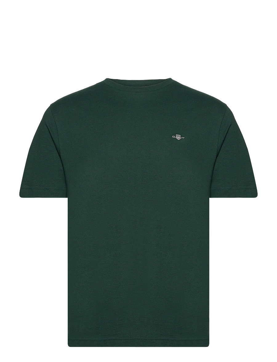 Gant - REG SHIELD SS T-SHIRT - kortærmede t-shirts - tartan green - 1