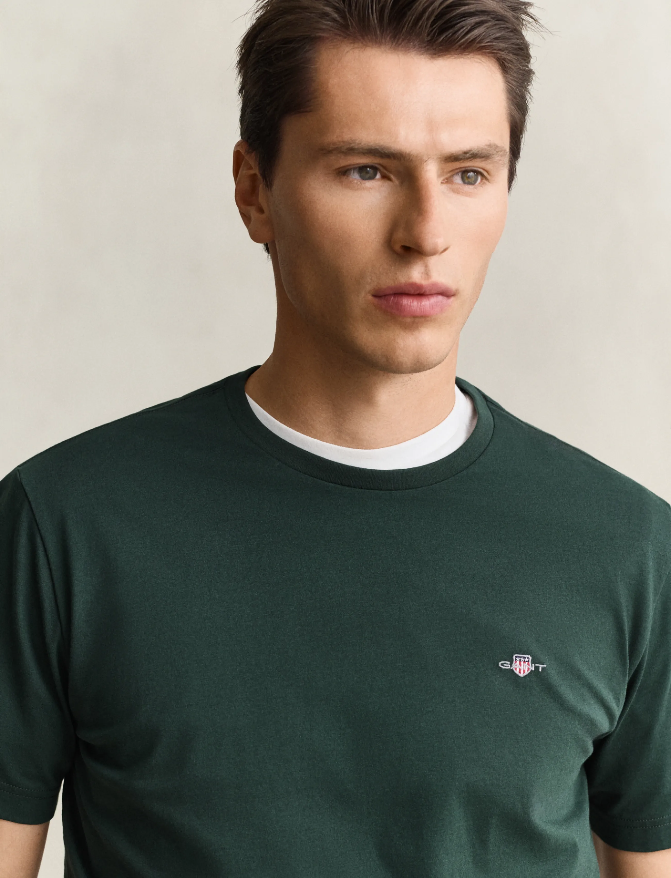 Gant - Shield T-Shirt - kortärmade t-shirts - tartan green - 4