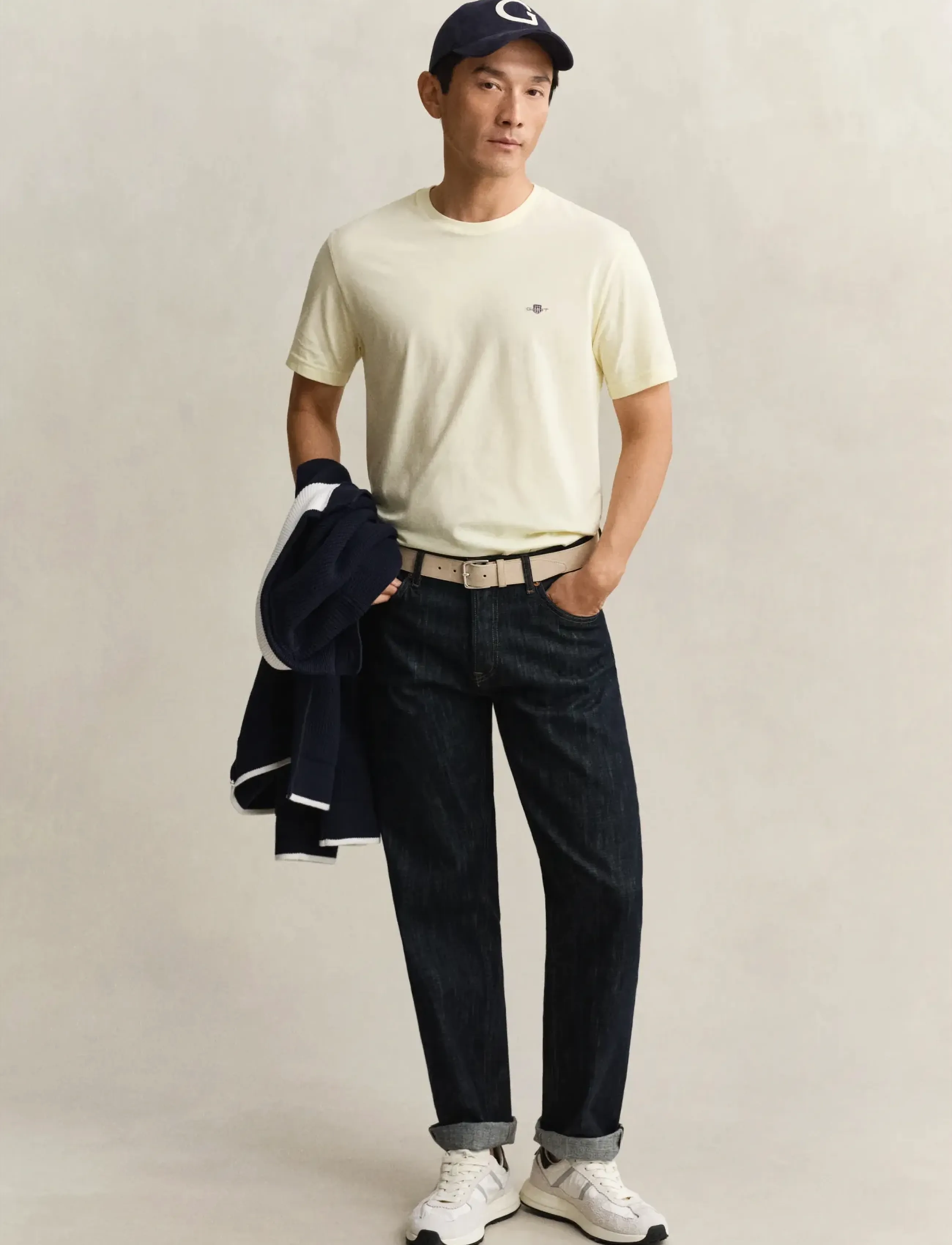 Gant - Shield T-Shirt - lühikeste varrukatega t-särgid - vanilla yellow - 4