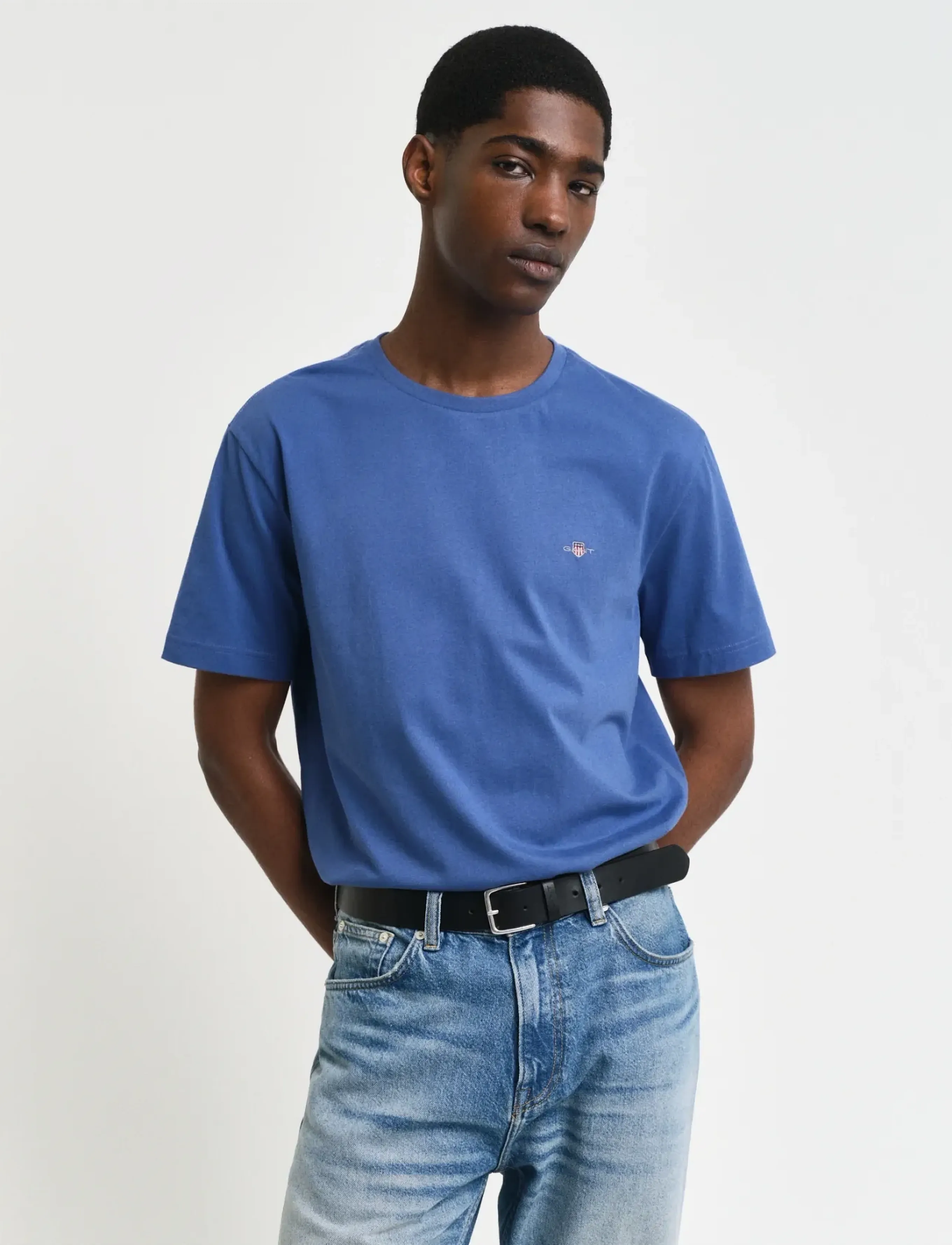 GANT REG SHIELD SS T-SHIRT - T-shirts - VINTAGE BLUE / blue