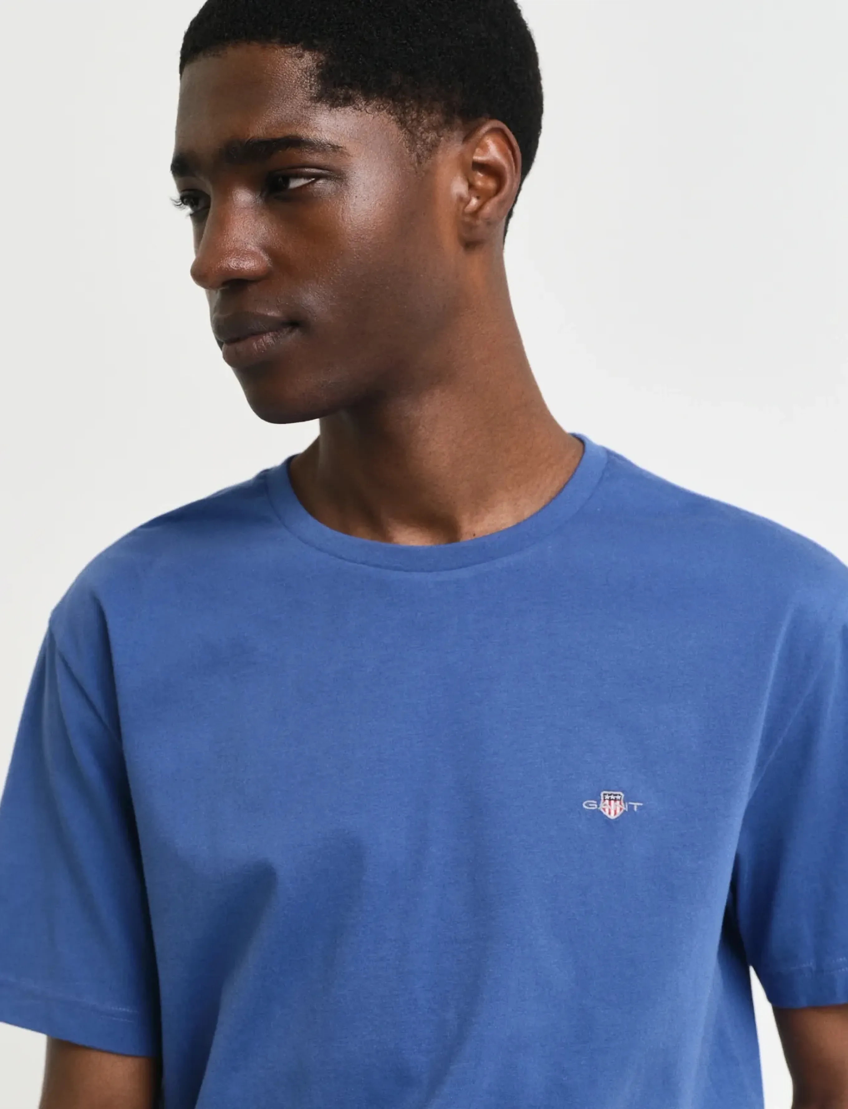 Gant - Shield T-Shirt - kortärmade t-shirts - vintage blue - 4