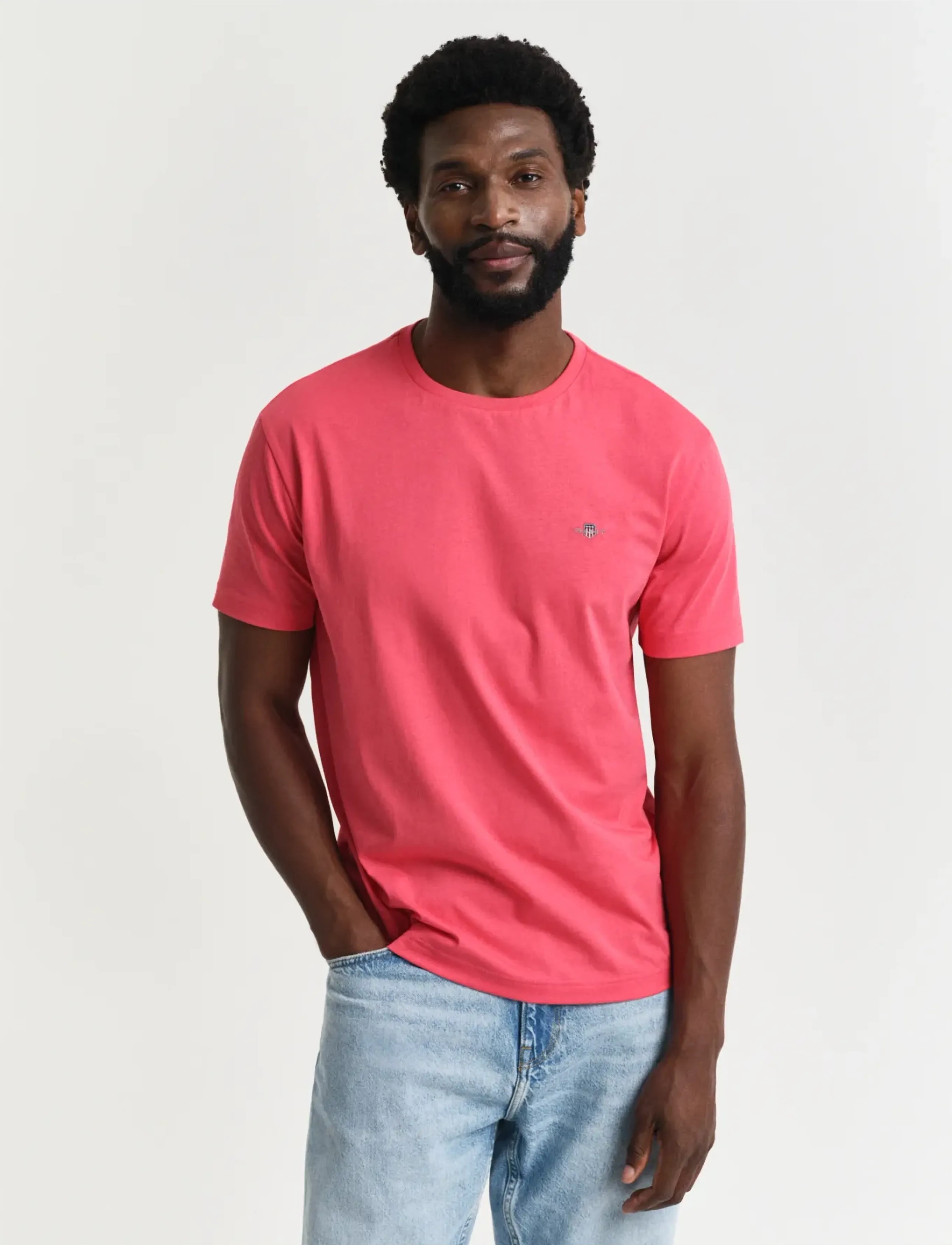 GANT Shield T-Shirt - Odzież - WATERMELON RED / red