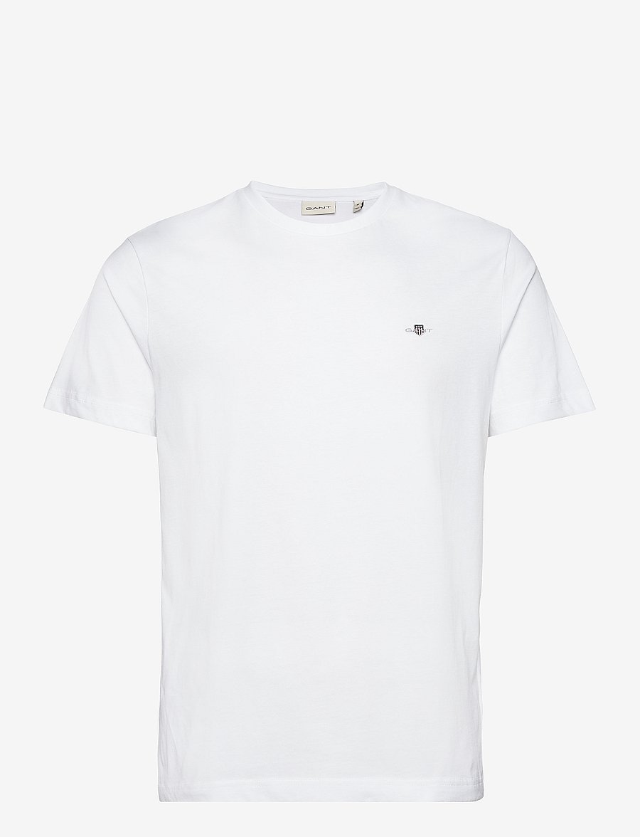 Gant - Shield T-Shirt - kurzärmelige t-shirts - white - 0