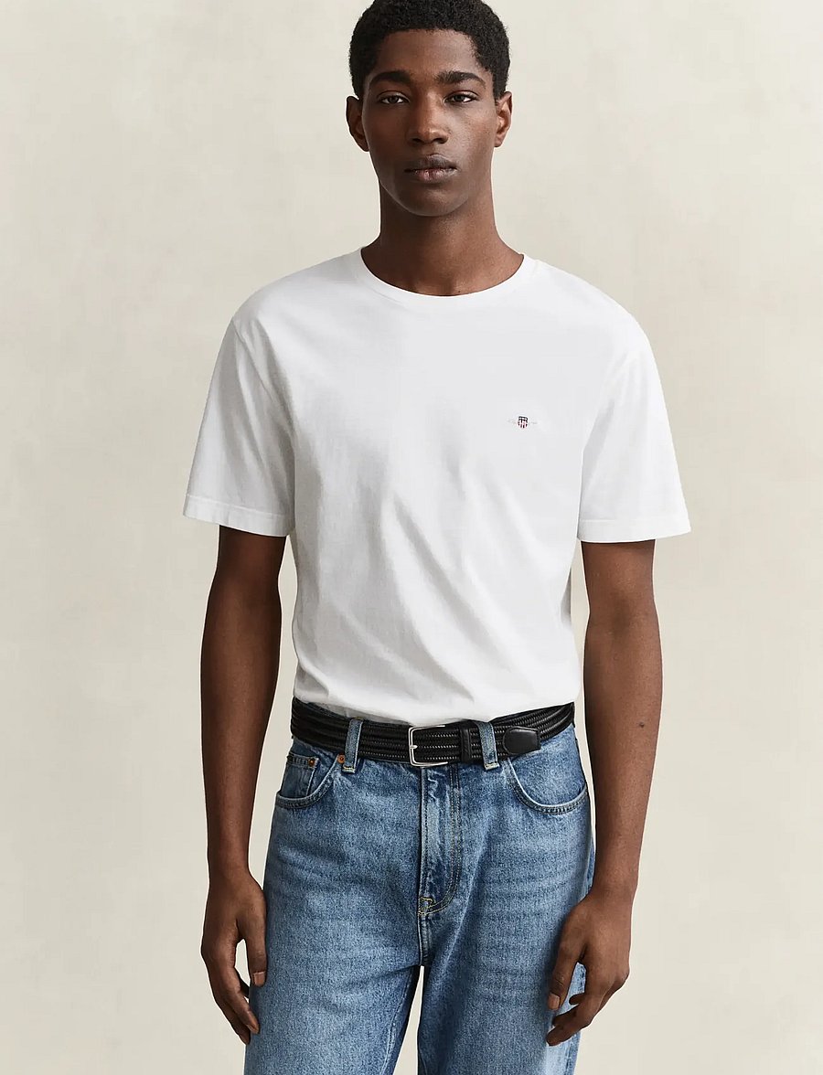 Gant - Shield T-Shirt - kurzärmelige t-shirts - white - 2