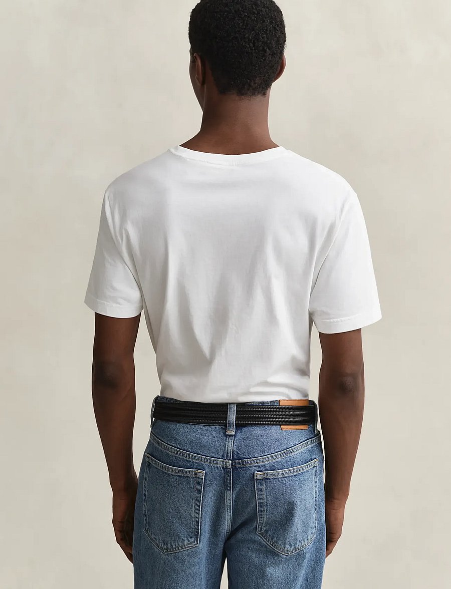 Gant - Shield T-Shirt - kurzärmelige t-shirts - white - 3