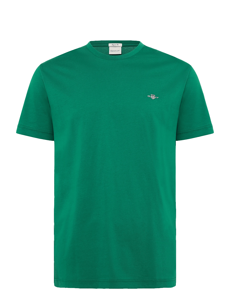 Gant - REG SHIELD SS T-SHIRT - short-sleeved t-shirts - wild green - 1