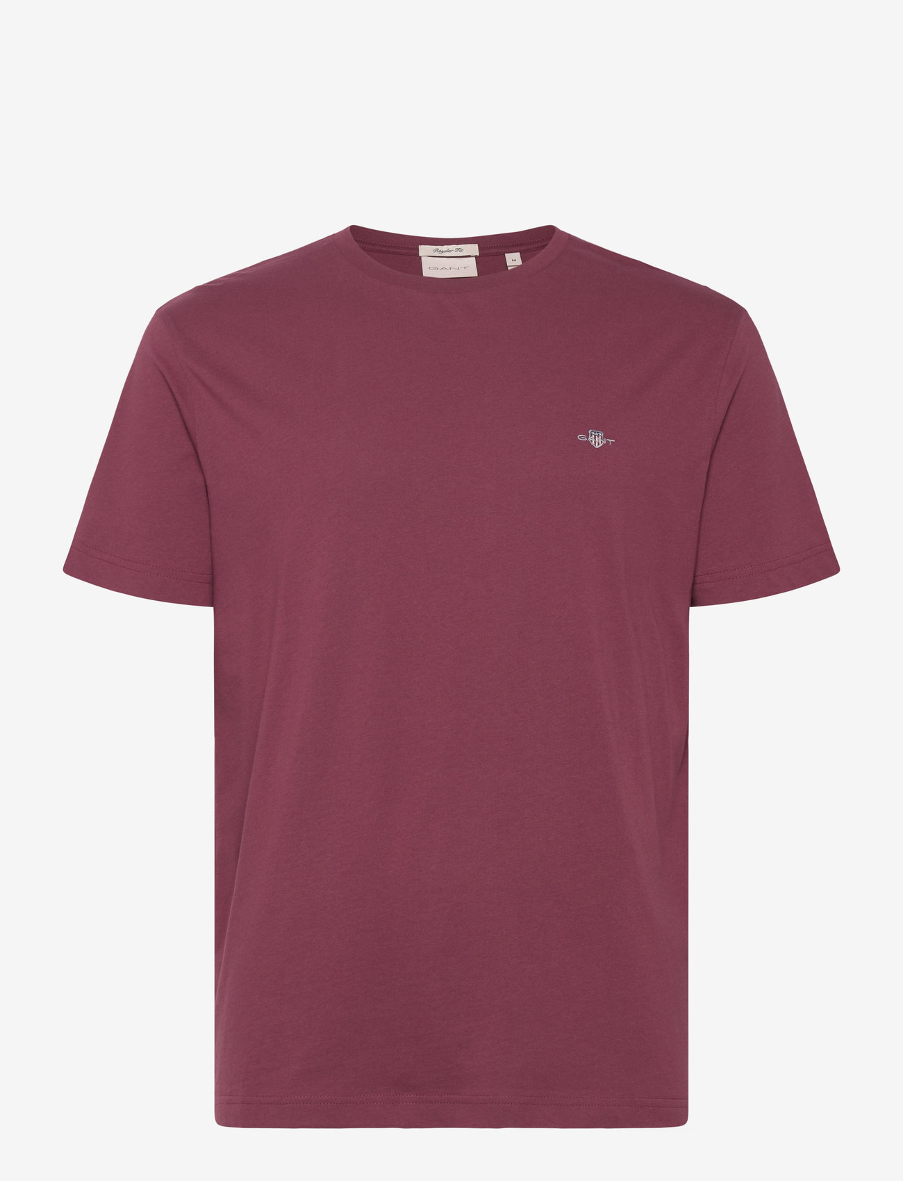 GANT - REG SHIELD SS T-SHIRT - kortärmade t-shirts - wine red - 0