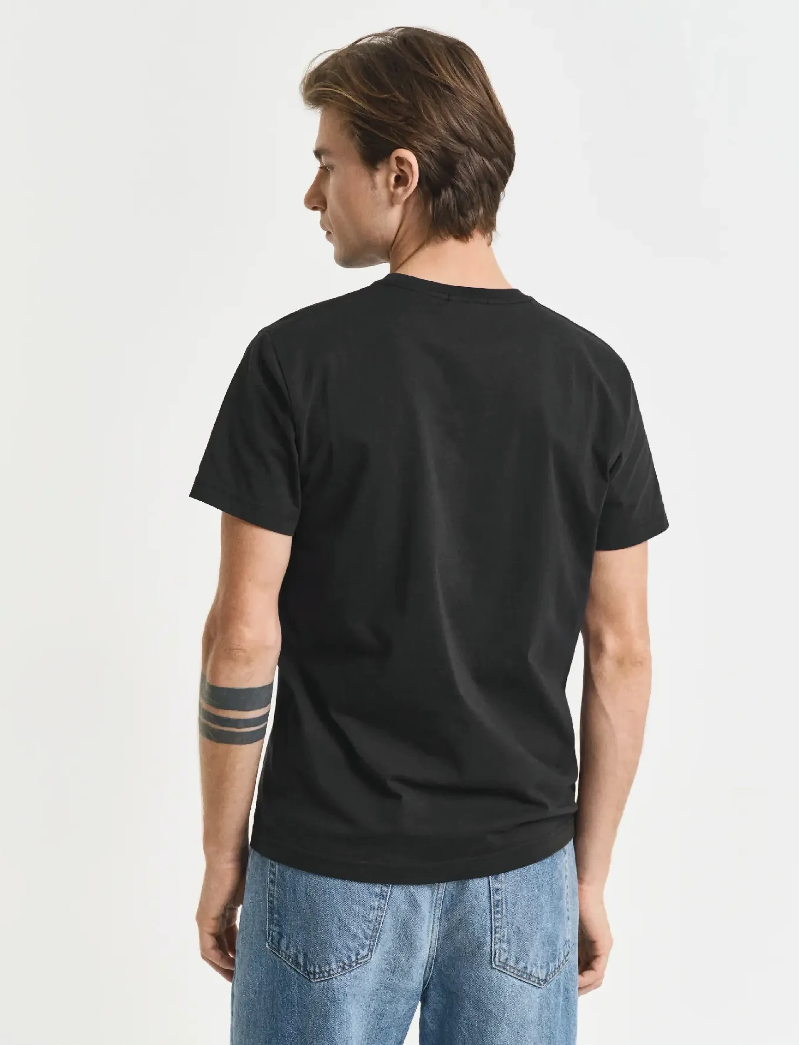Gant - SLIM SHIELD SS T-SHIRT - lühikeste varrukatega t-särgid - black - 3