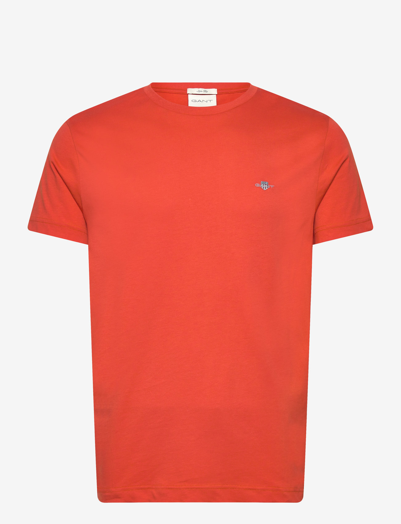 GANT - SLIM SHIELD SS T-SHIRT - kortärmade t-shirts - deep orange - 0