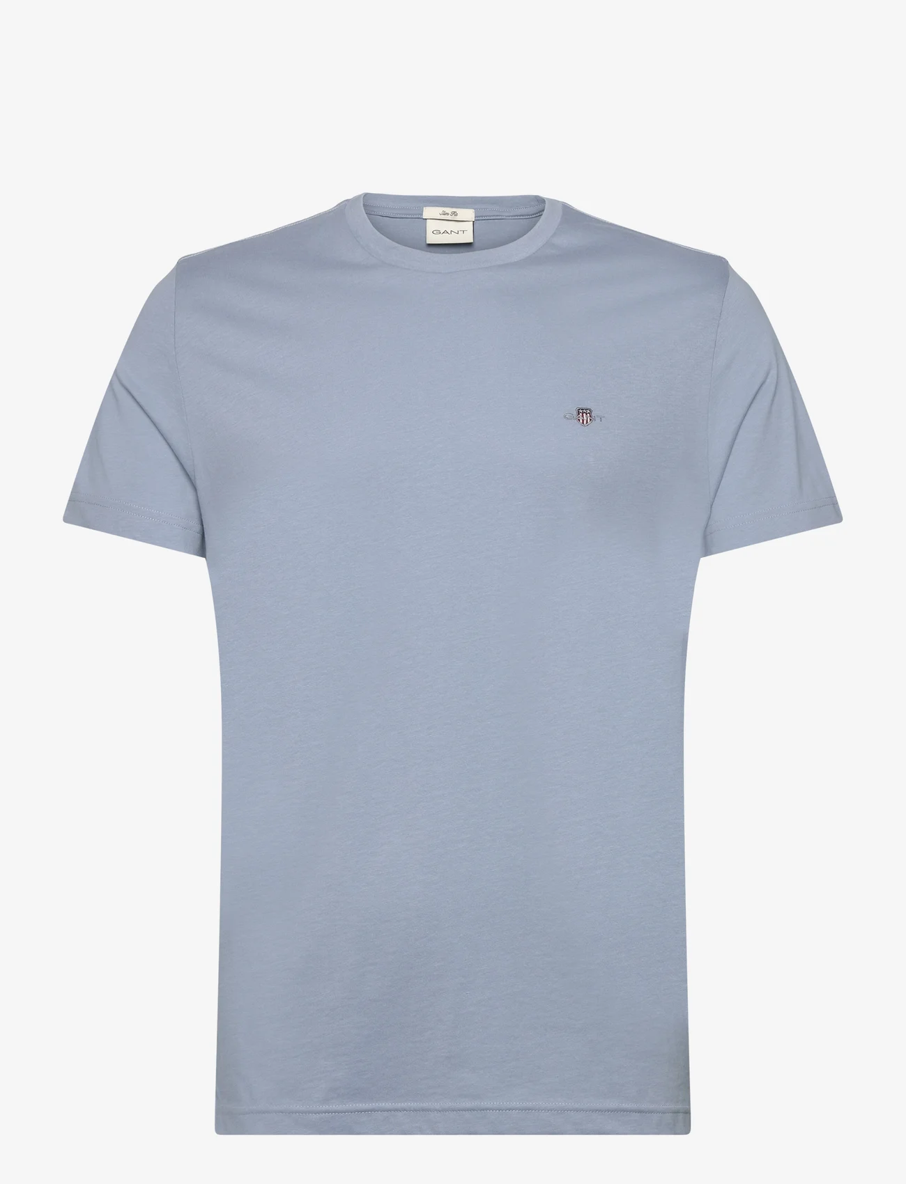 GANT - SLIM SHIELD SS T-SHIRT - kortærmede t-shirts - dove blue - 0