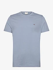 GANT - SLIM SHIELD SS T-SHIRT - kortærmede t-shirts - dove blue - 0