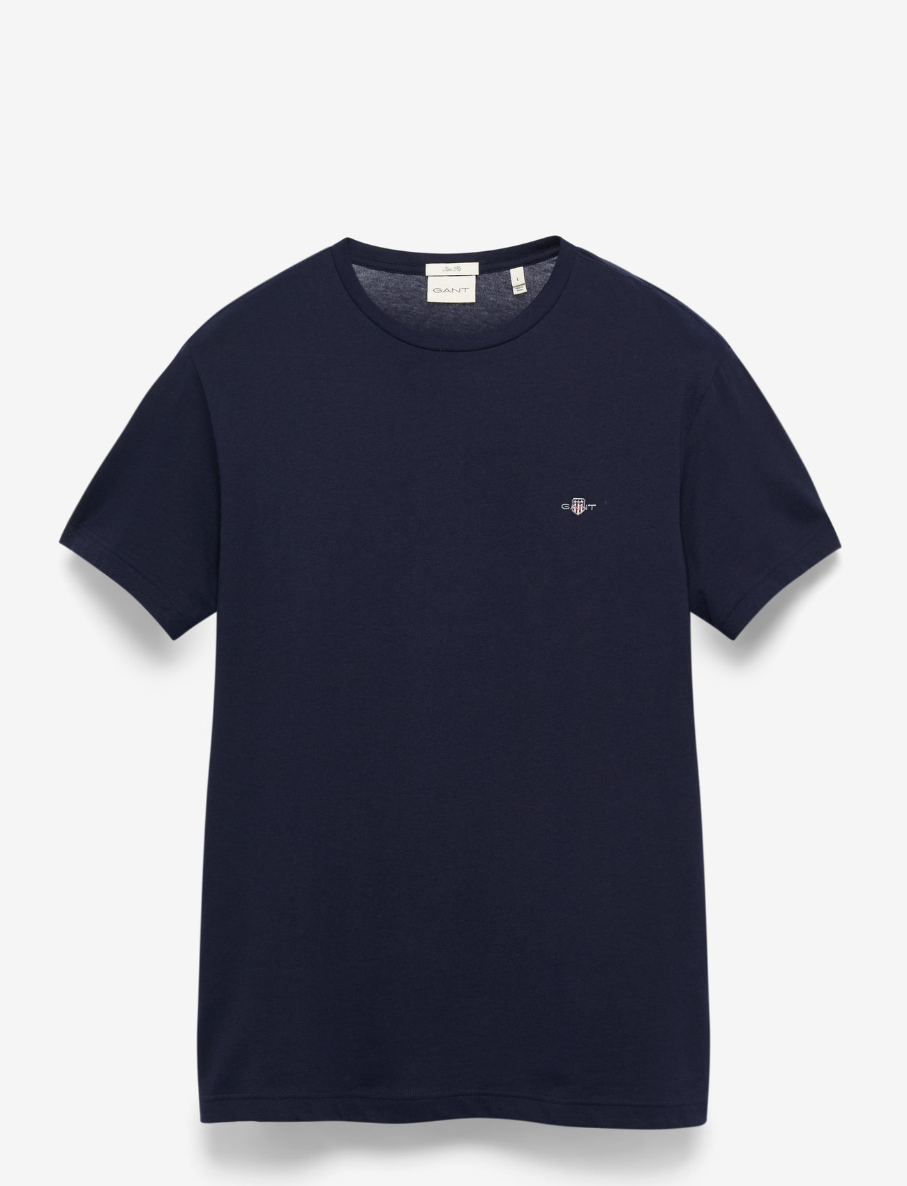 GANT - SLIM SHIELD SS T-SHIRT - kortærmede t-shirts - evening blue - 1