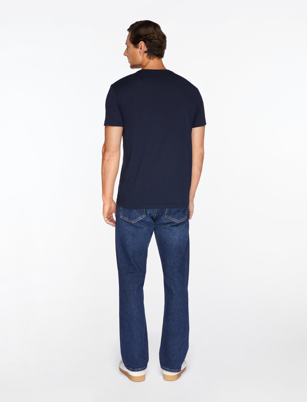 GANT - SLIM SHIELD SS T-SHIRT - kortærmede t-shirts - evening blue - 4