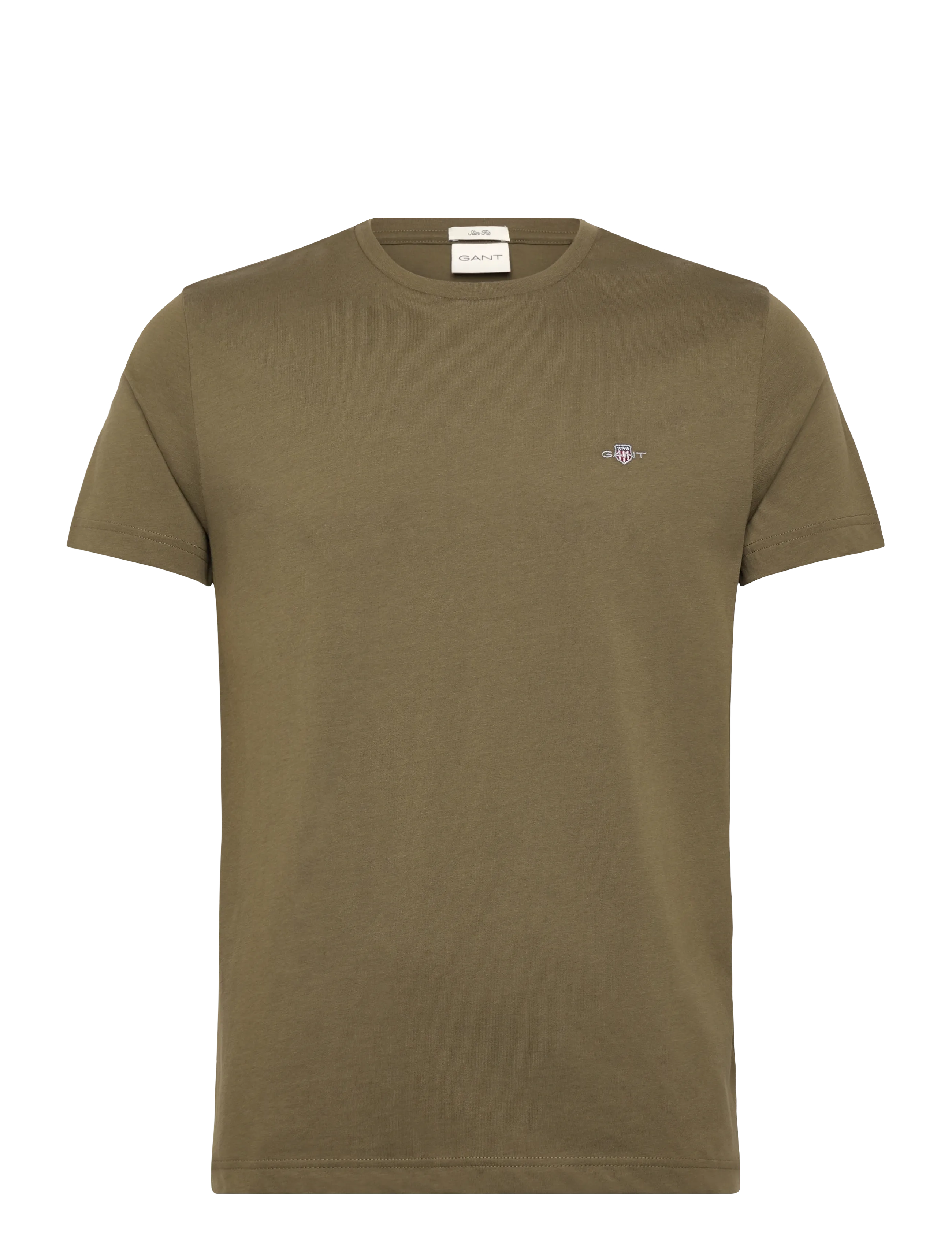 Gant SLIM SHIELD SS T-SHIRT - Gant - MOSS GREEN / khaki/green