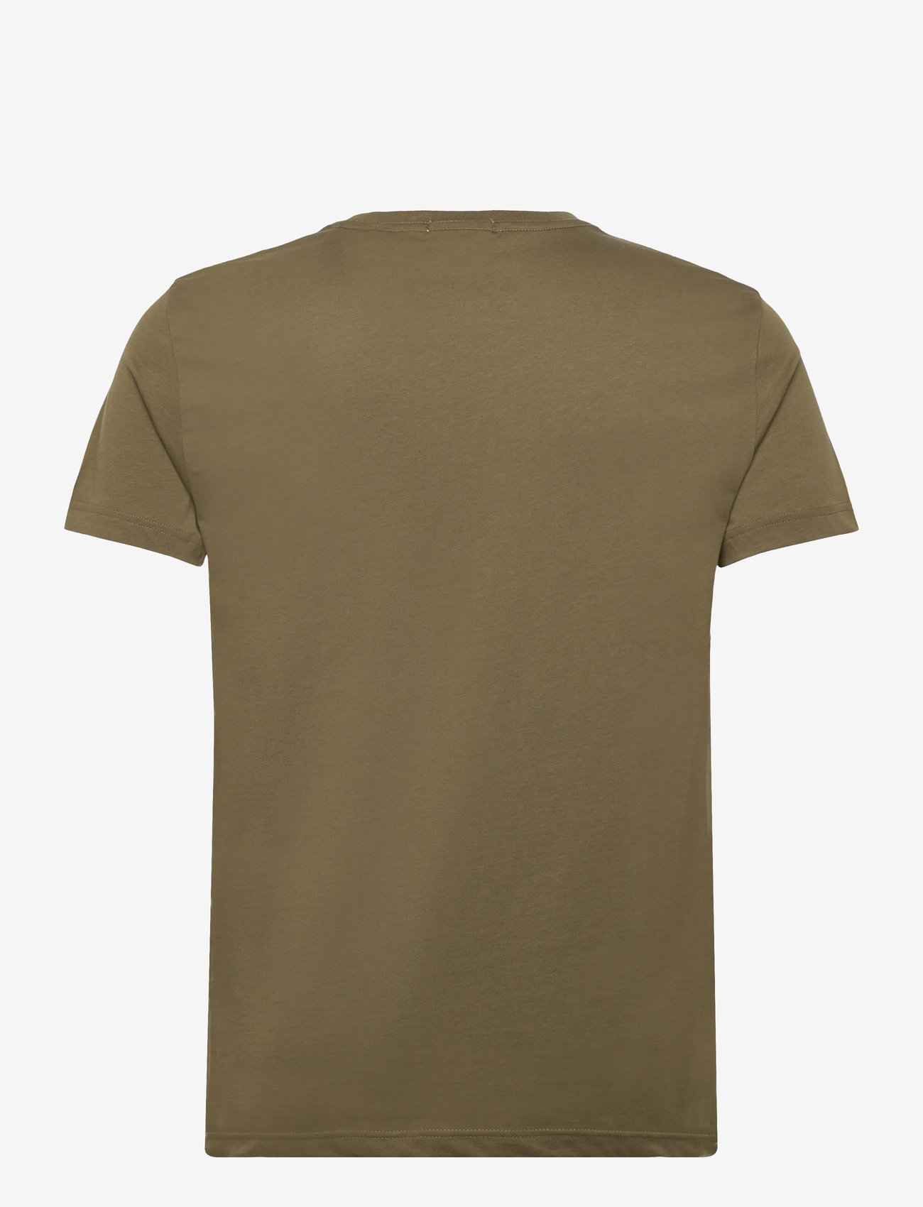 GANT - SLIM SHIELD SS T-SHIRT - kortærmede t-shirts - moss green - 1