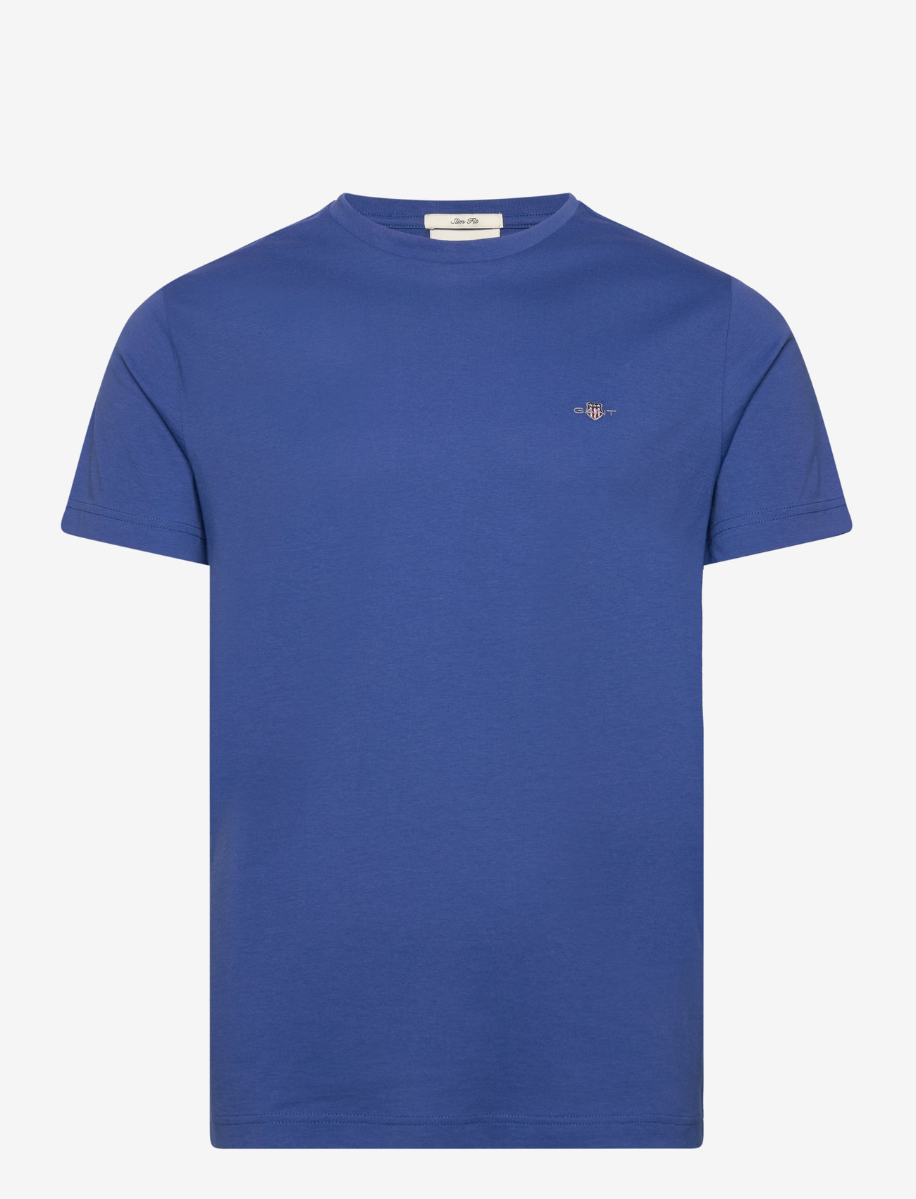 GANT - SLIM SHIELD SS T-SHIRT - kortærmede t-shirts - rich blue - 0