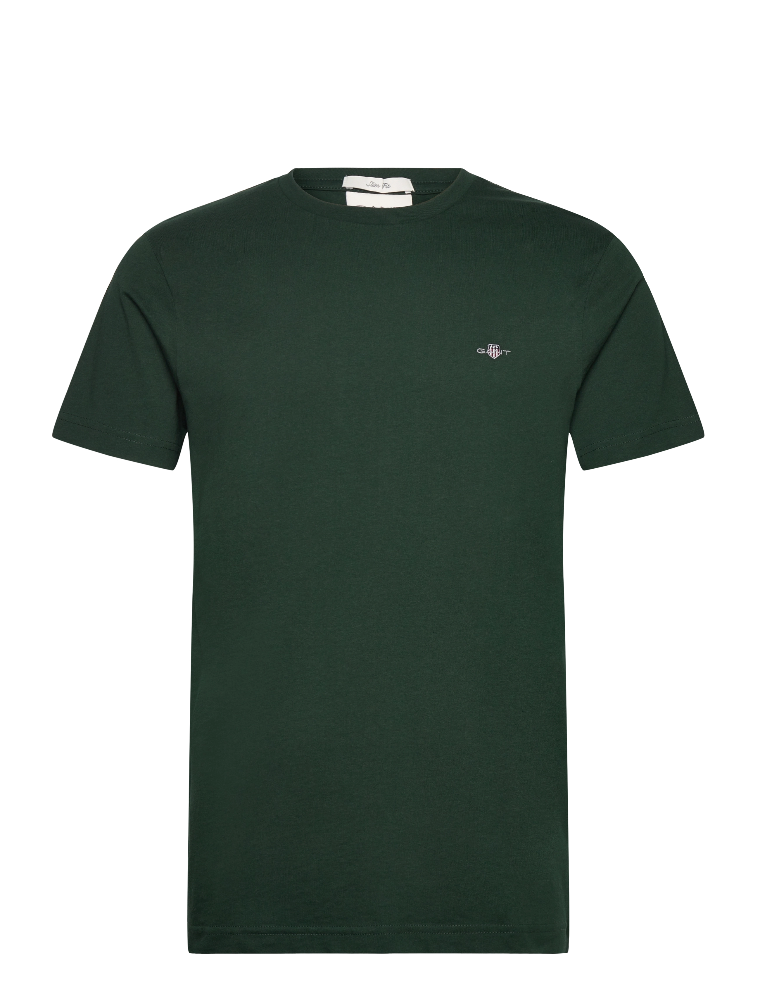 Gant SLIM SHIELD SS T-SHIRT - Gant - TARTAN GREEN / green